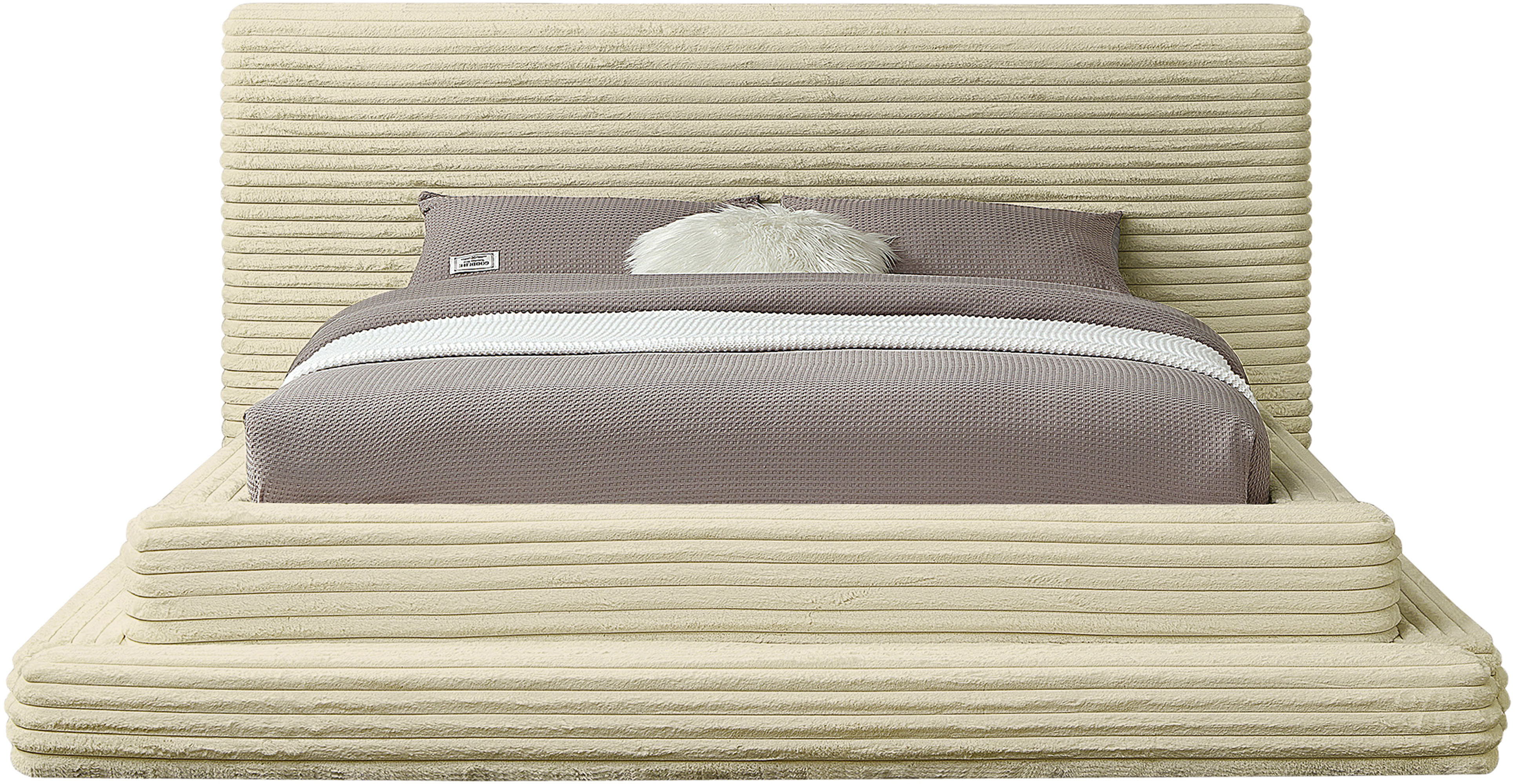 Drew - King Bed - Cream