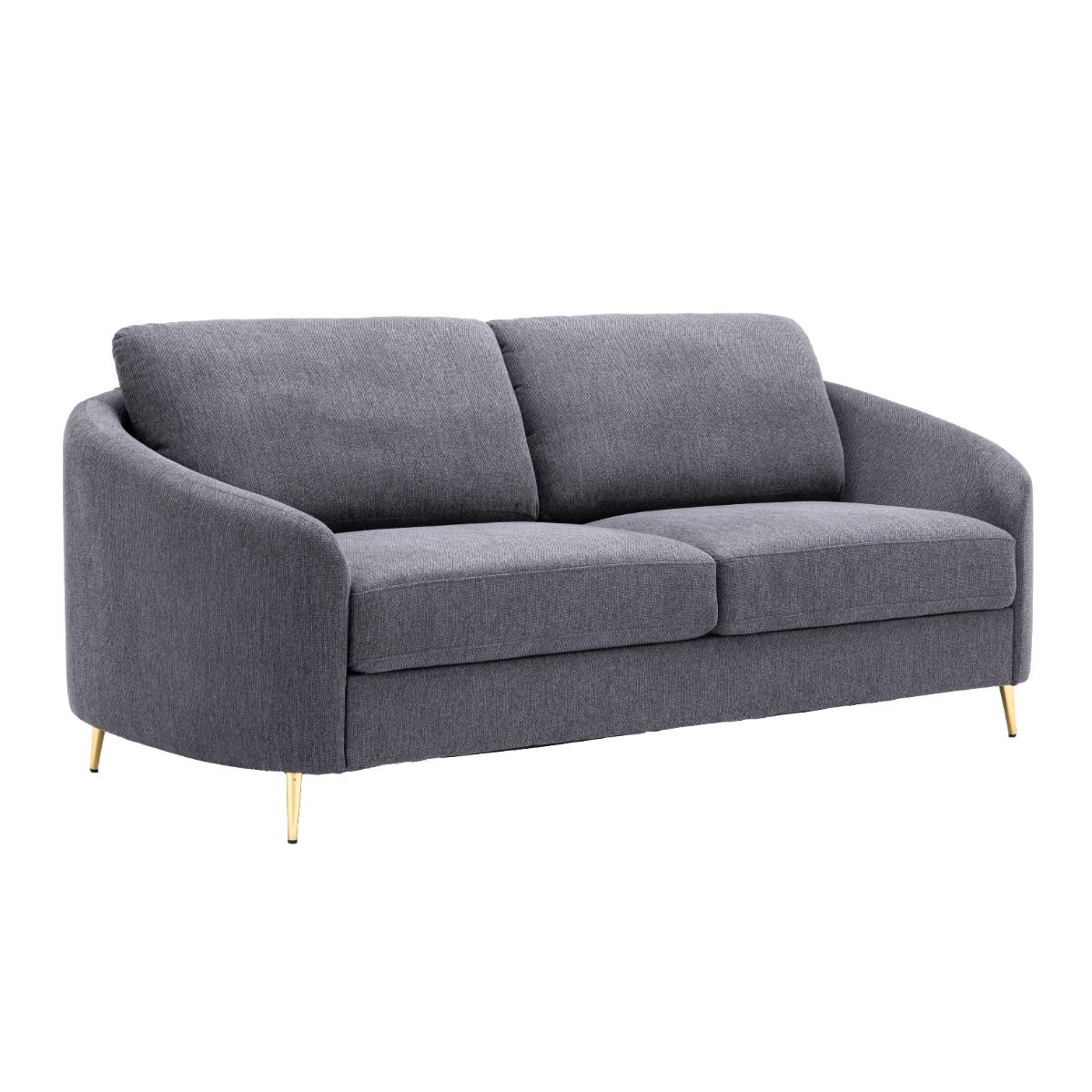 Yuina - Sofa - Gray Linen, dark gray