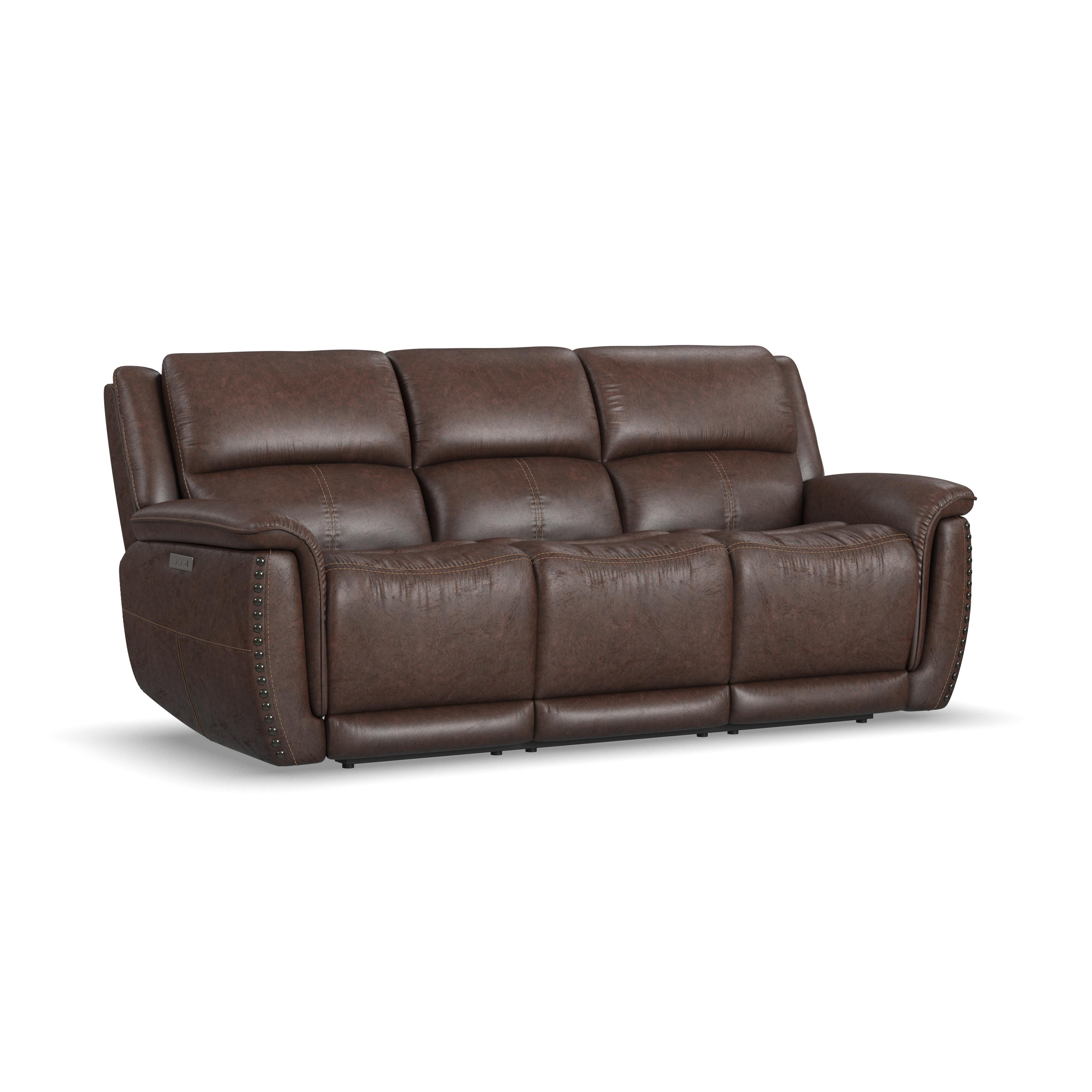 Beau - Power Reclining Sofa With Power Headrests - Sable, dark brown