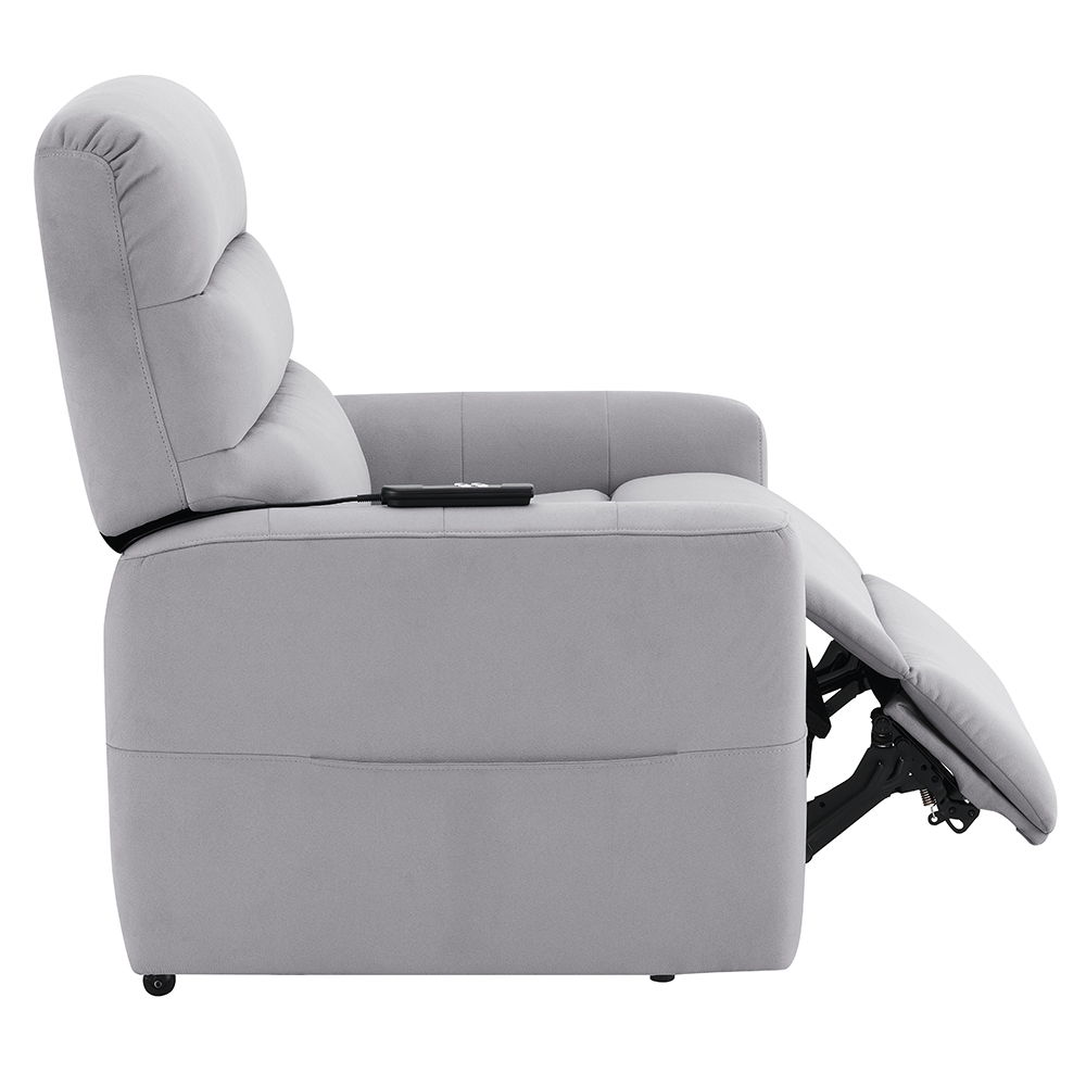 Freddie - Power Motion Recliner With Lift - Gray, light gray, view 8