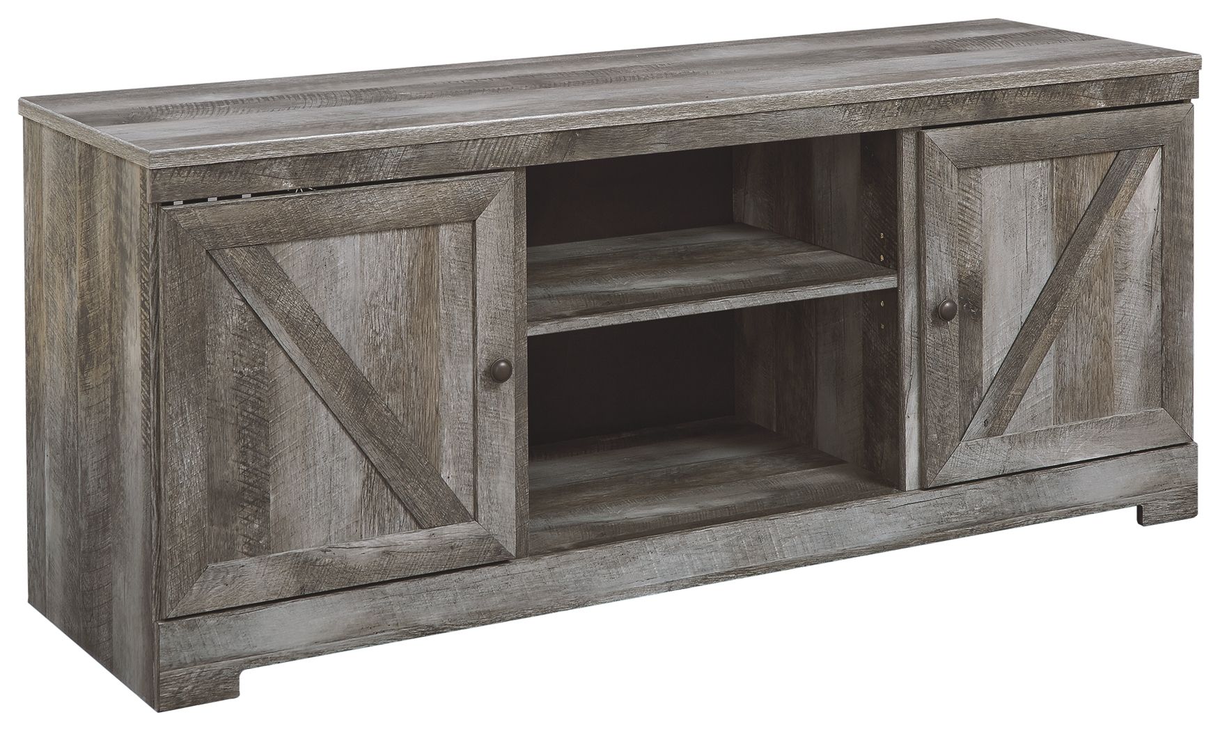 Wynnlow - 63" TV Stand W/Fireplace Option - Gray