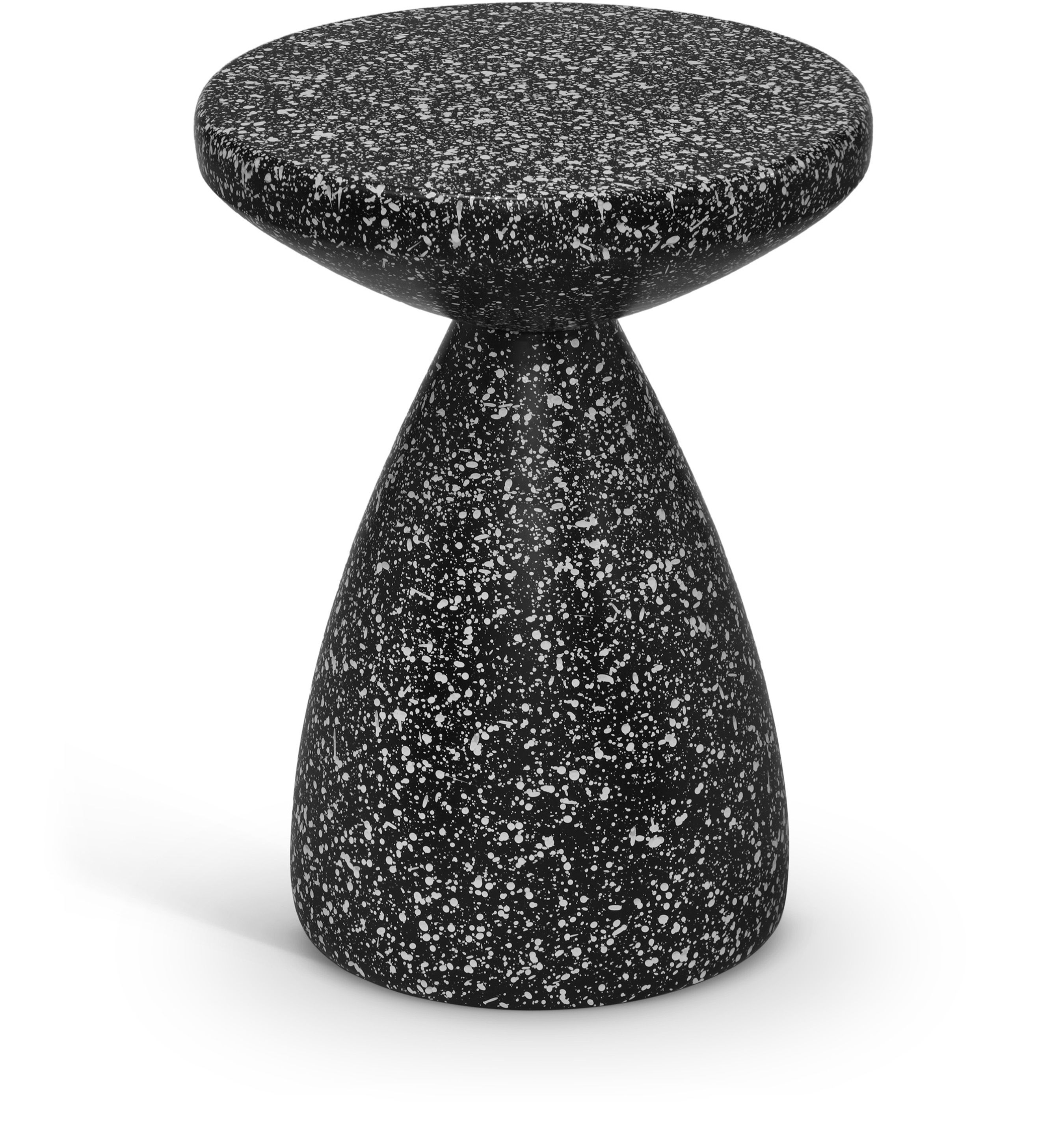 Anika - Iron Terrazzo End Table - Black