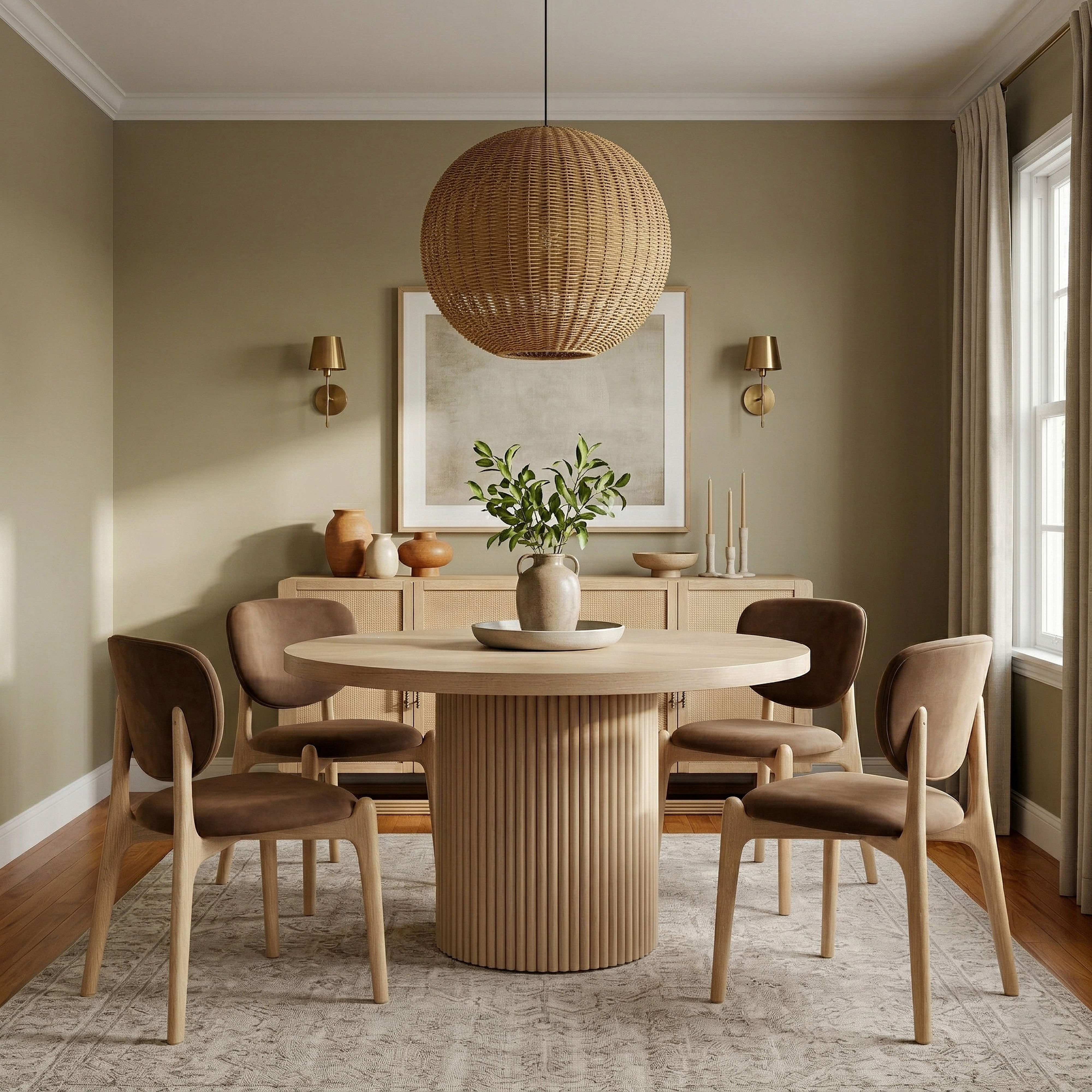 Velora - Upholstered Dining Chair (Set of 2) - Brown / Natural