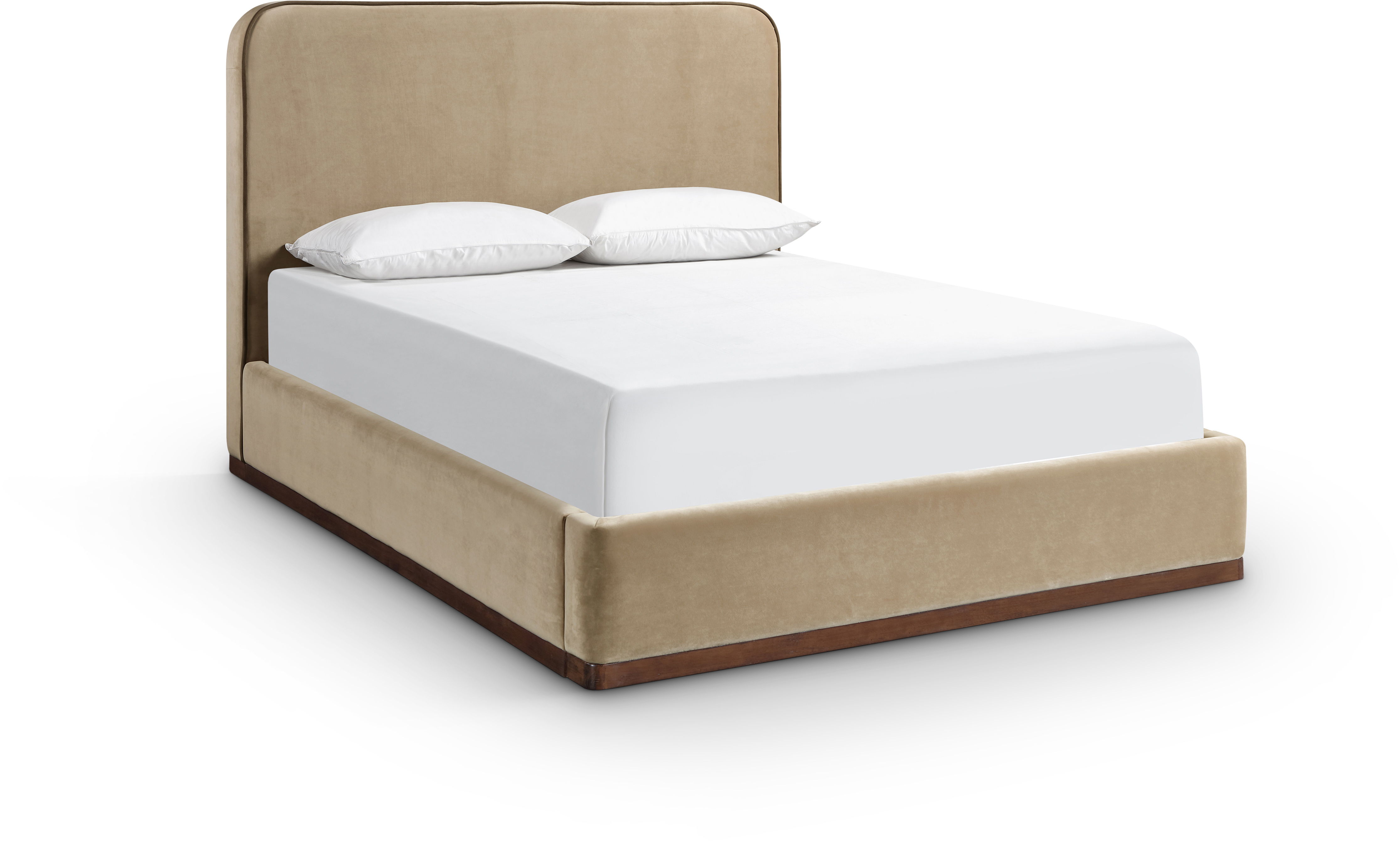 Rava - King Bed - Beige / Brown