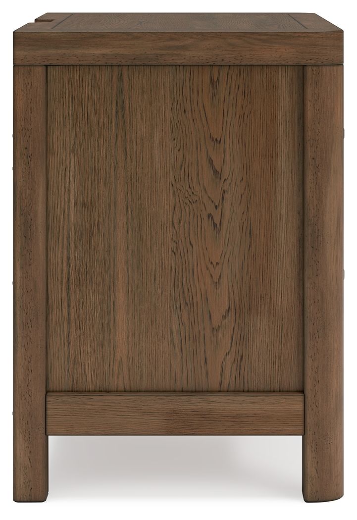 Ashley Furniture Cabalynn - Two Drawer Night Stand - Light Brown - Image 7