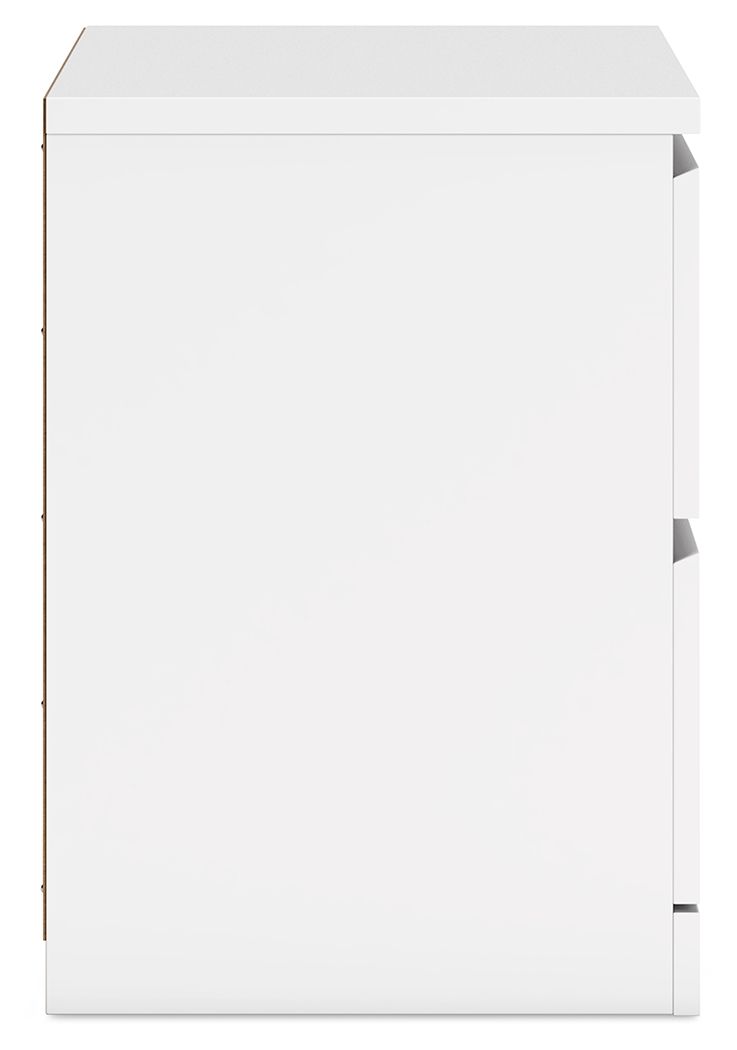 Onita - Two Drawer Night Stand - White, white, view 8