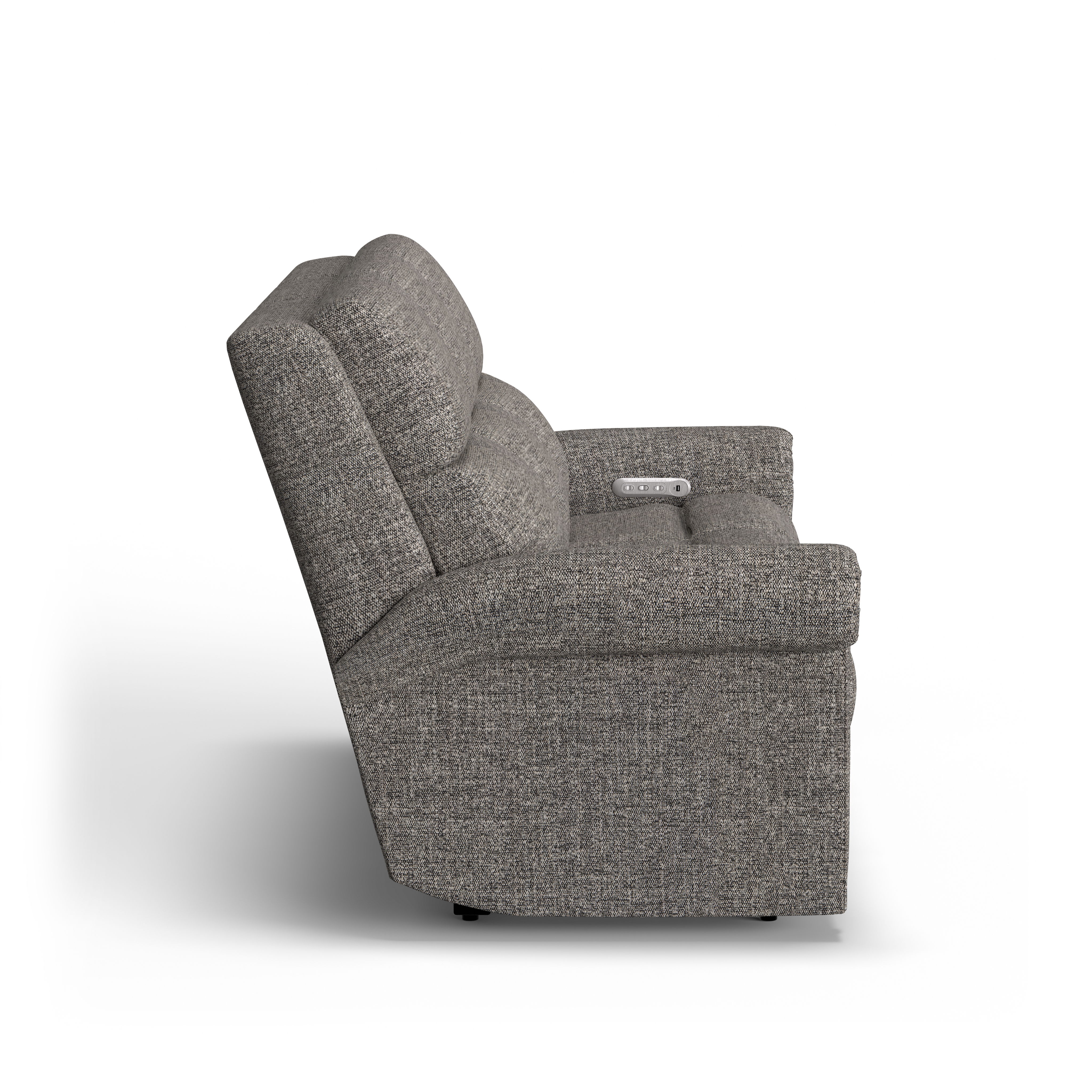 Bernard - Power Reclining Fabric Sofa With Console, Power Headrest, & Lumbar, white, view 7