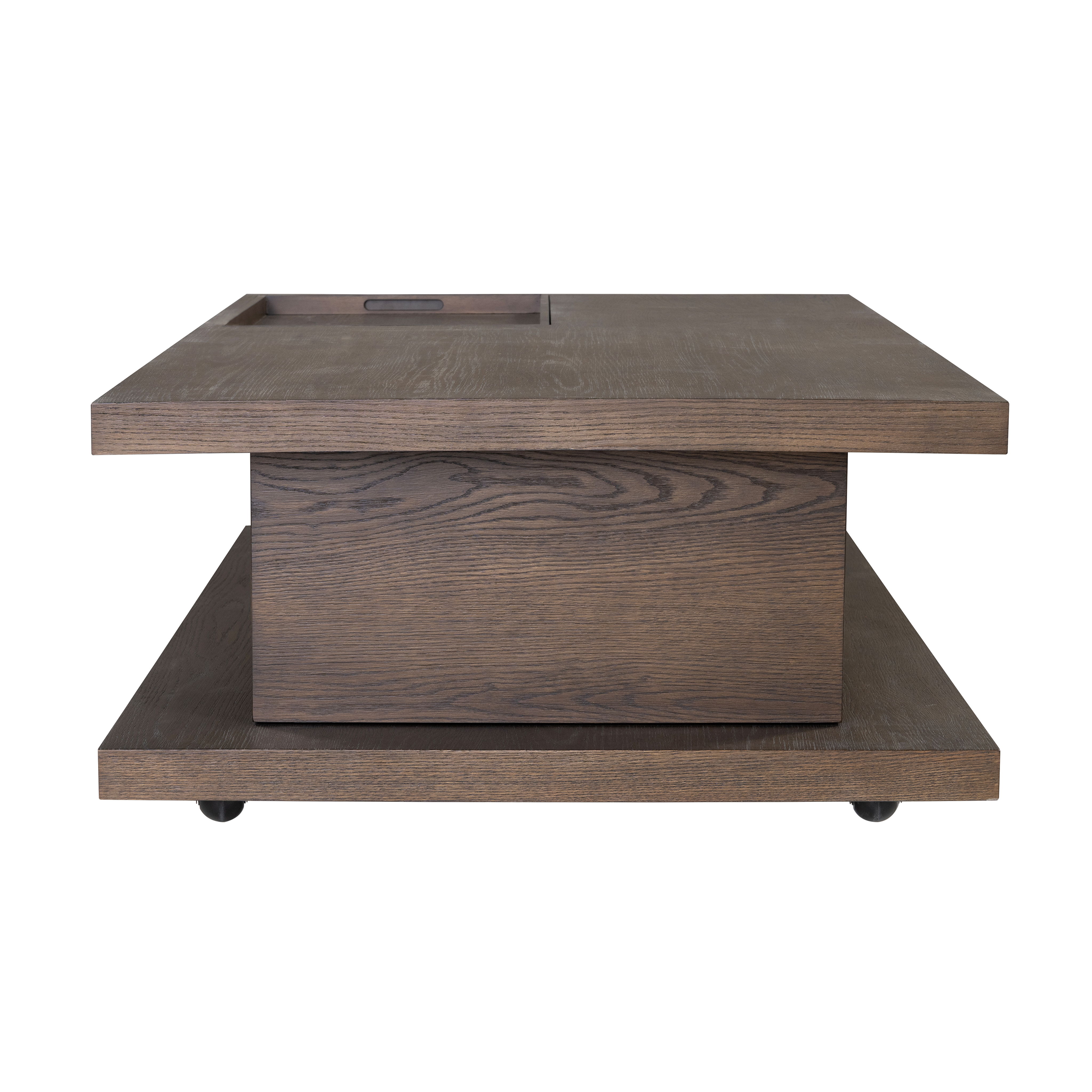 Athens - Rectangular Coffee Table With Casters - Chocolate Brown, dark brown, view 4