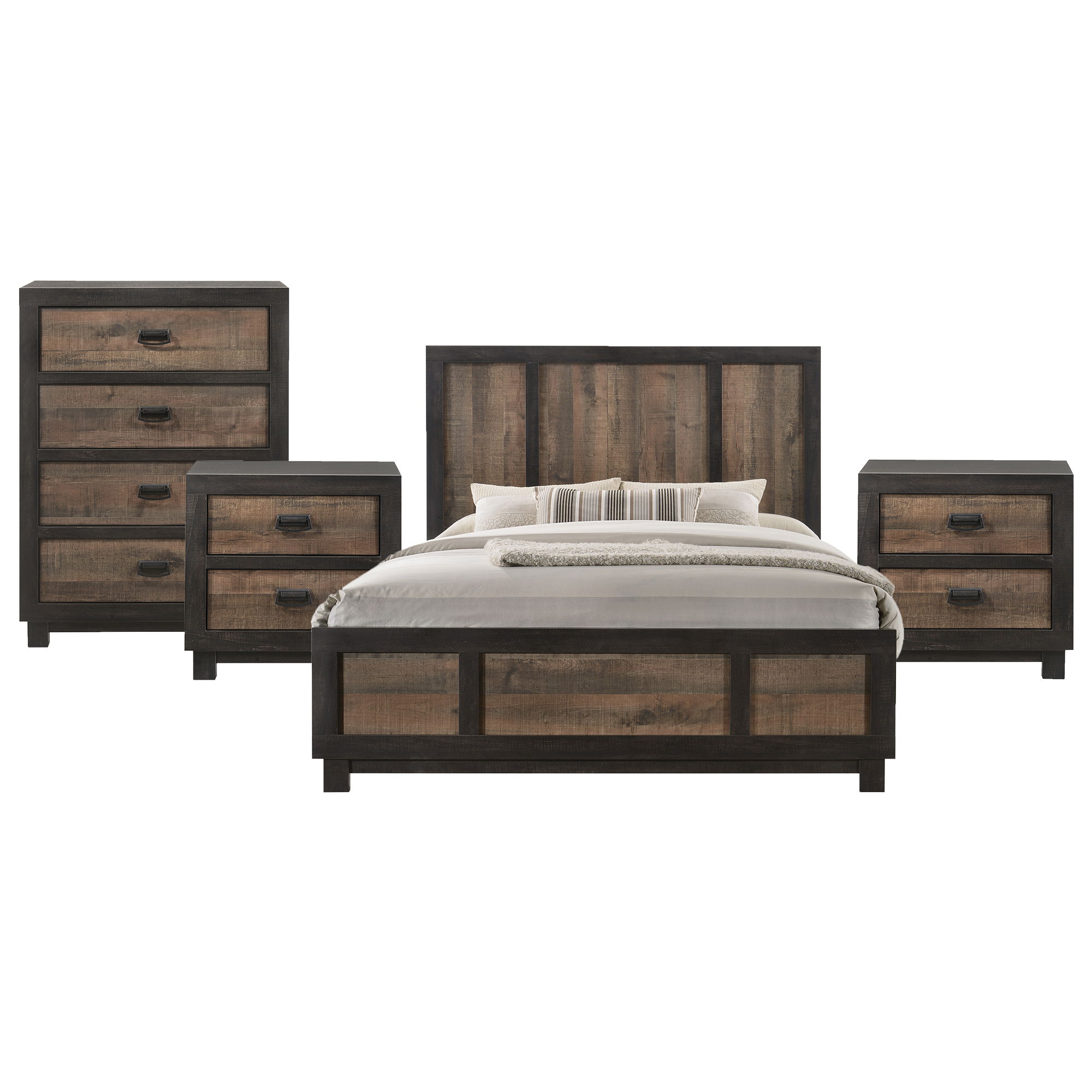 King · 4 Pc · Bedroom Set With 2 Nightstands & Chest