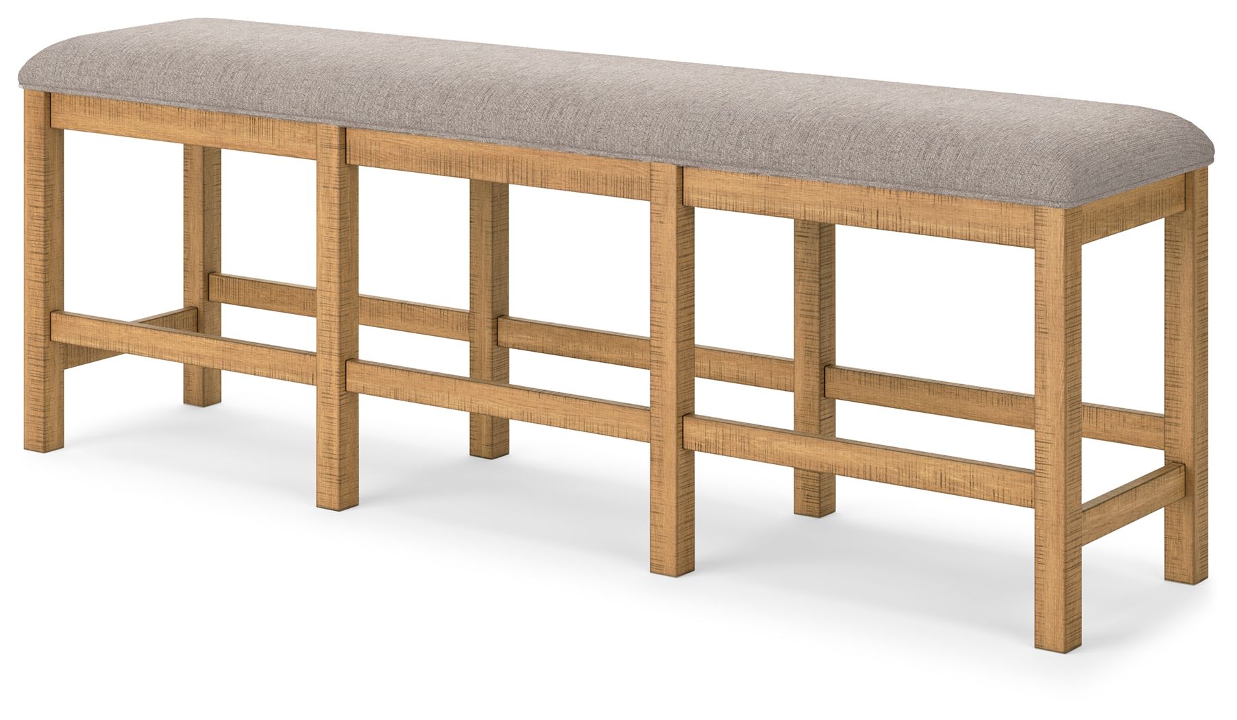 Havonplane - XL Counter Height Upholstered Dining Bench - Brown