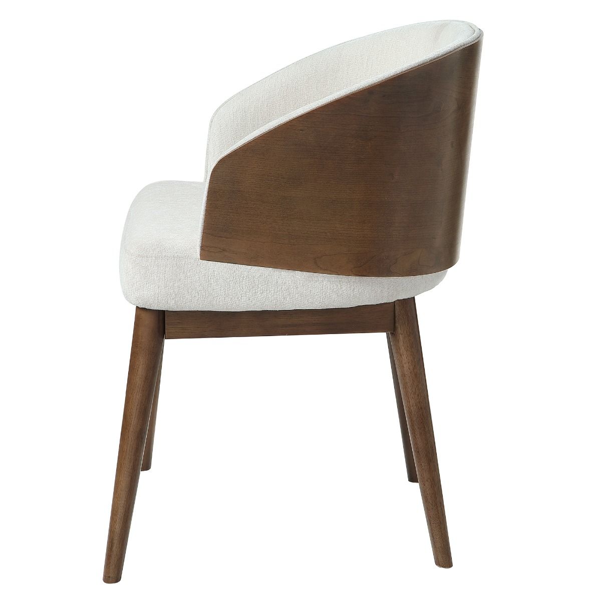 Rufina - Arm Chair (Set of 2) - Beige Linen & Walnut, dark brown, view 3