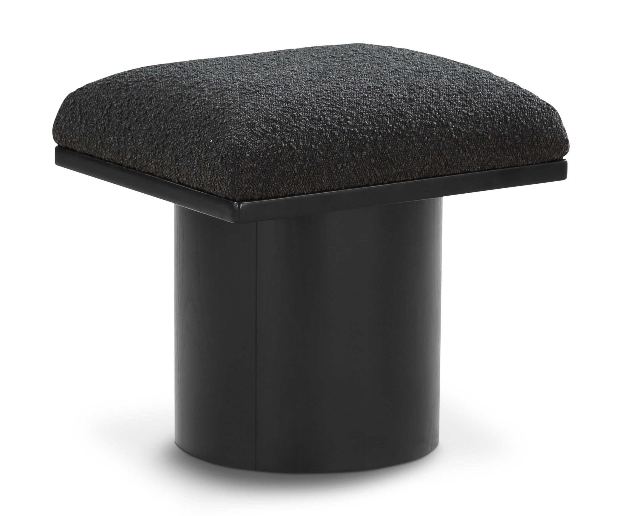Pavilion - Bench / Stool With Black Base - Black
