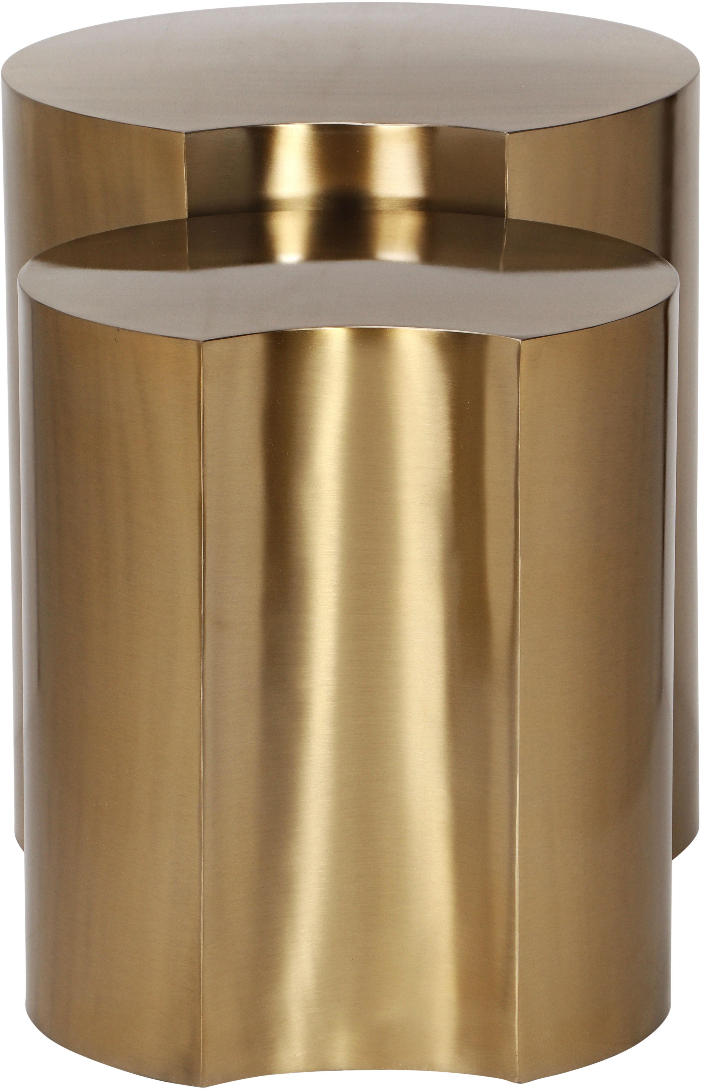 Dimple - 2 Piece Modular End Table - Gold