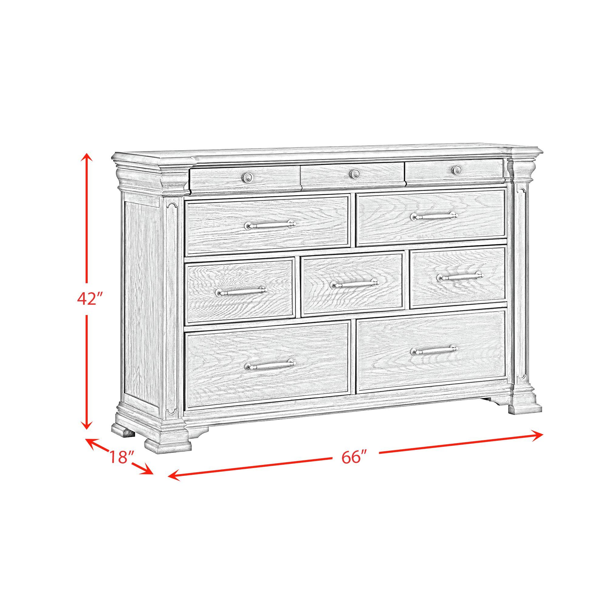 Kings Court - 10-Drawer Dresser - Black
