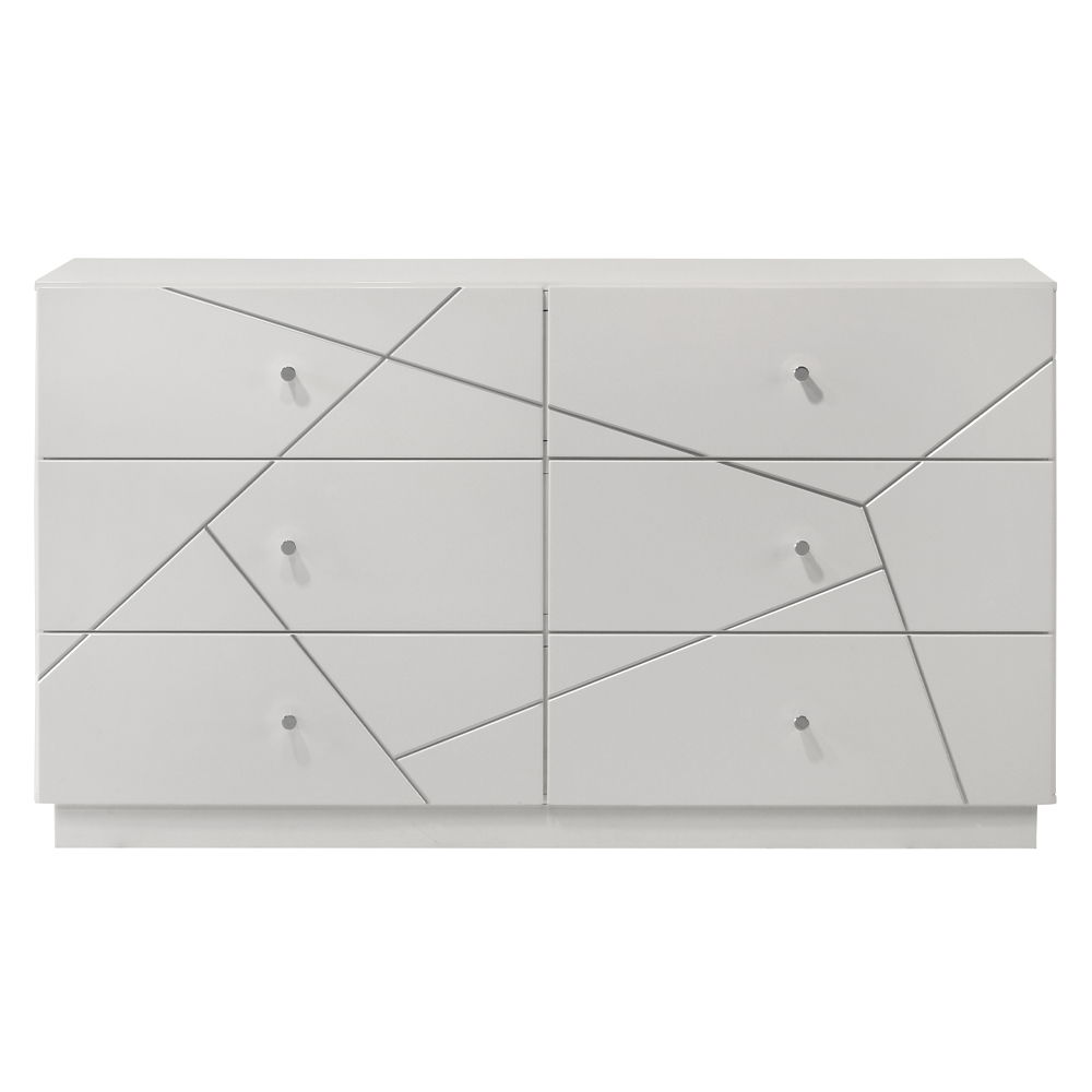 Esther - Dresser - White / Silver, white, view 3