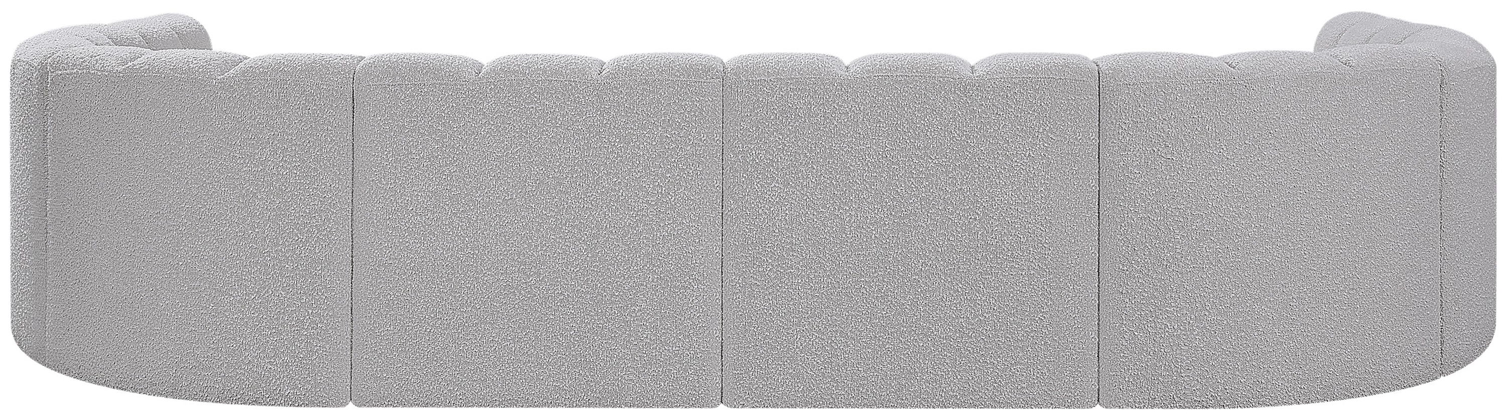 Arc - Boucle Fabric Modular Sectional - Gray