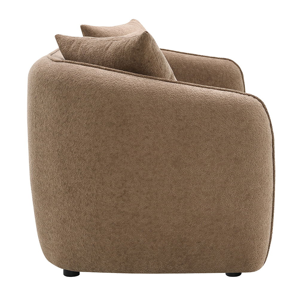 Keith - Sofa With 3 Pillows - Brown Chenille, light brown, view 2