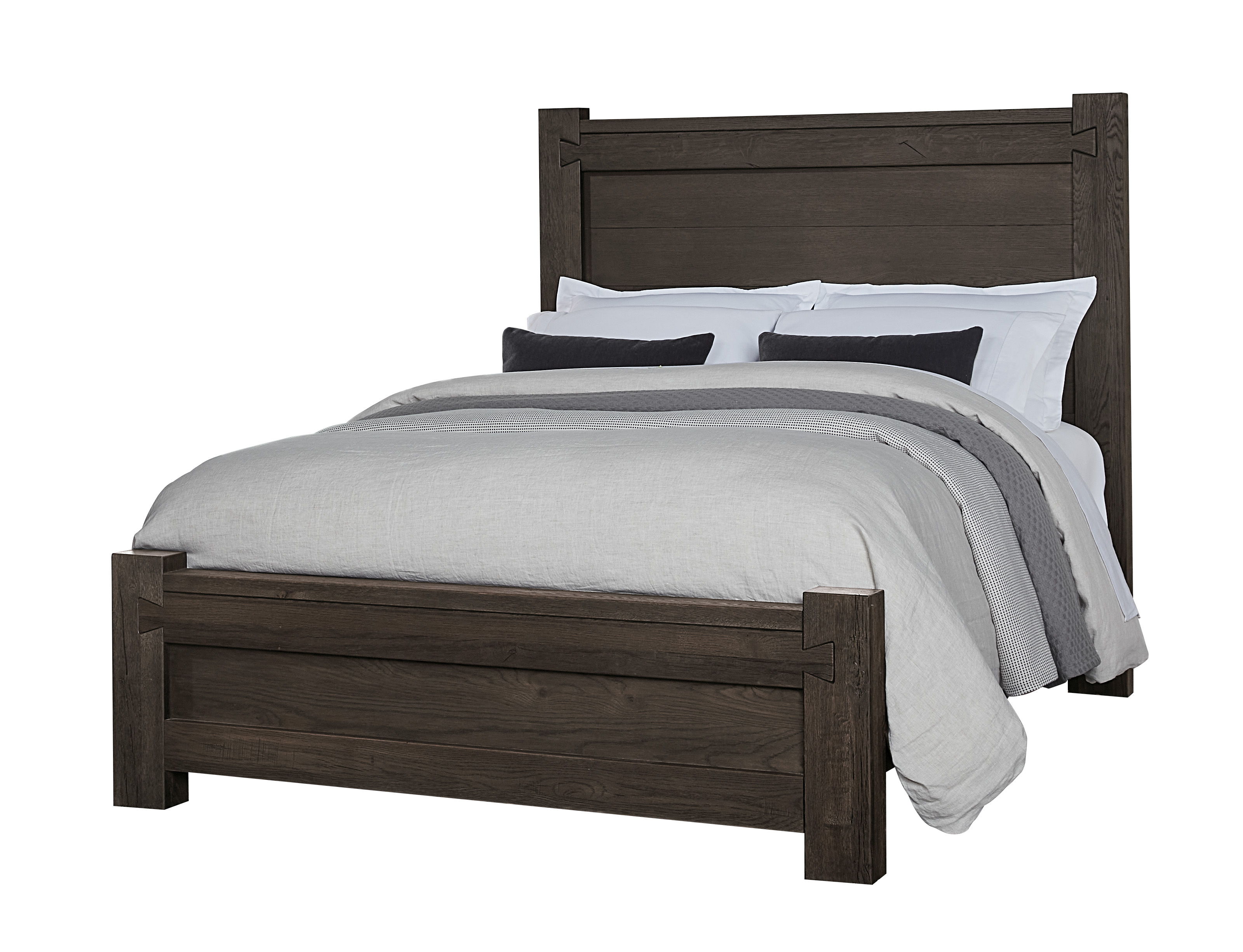 Vaughan-Bassett Dovetail - King Poster Bed With Poster Footboard - Java