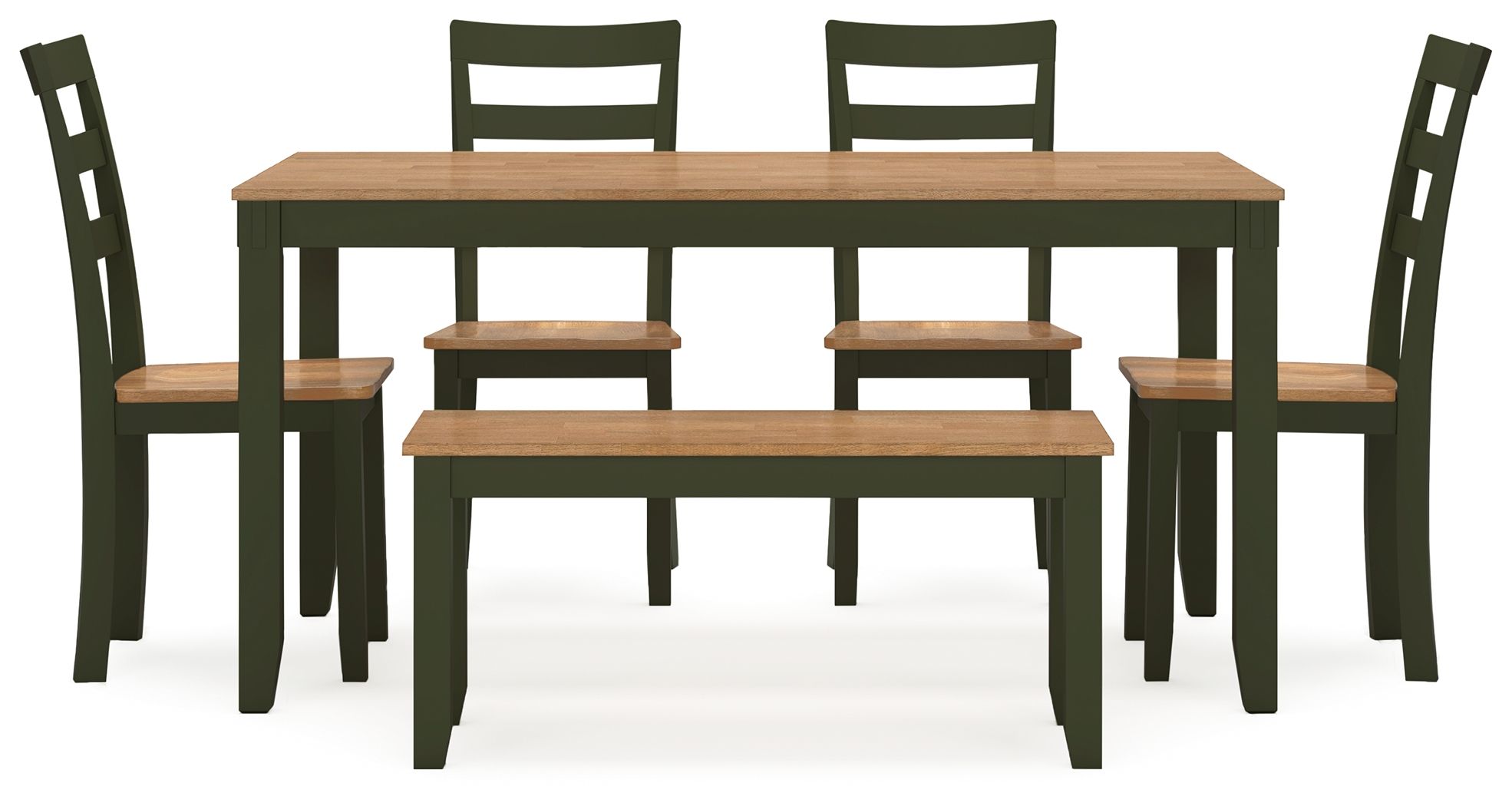 Gesthaven - Dining Room Table Set (Set of 6) - Natural / Green