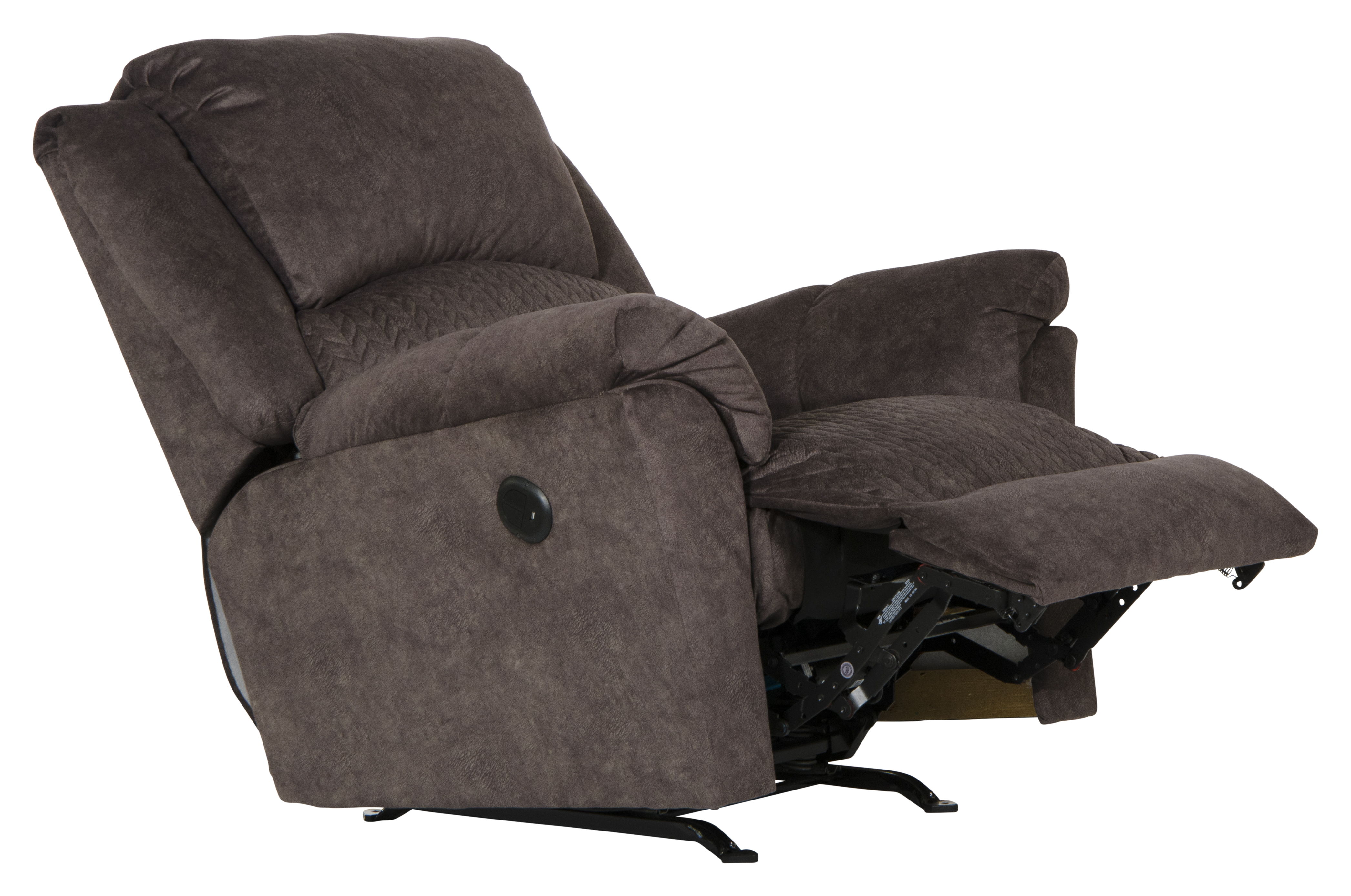 Malloy - Fabric Power Rocker Recliner - Chocolate