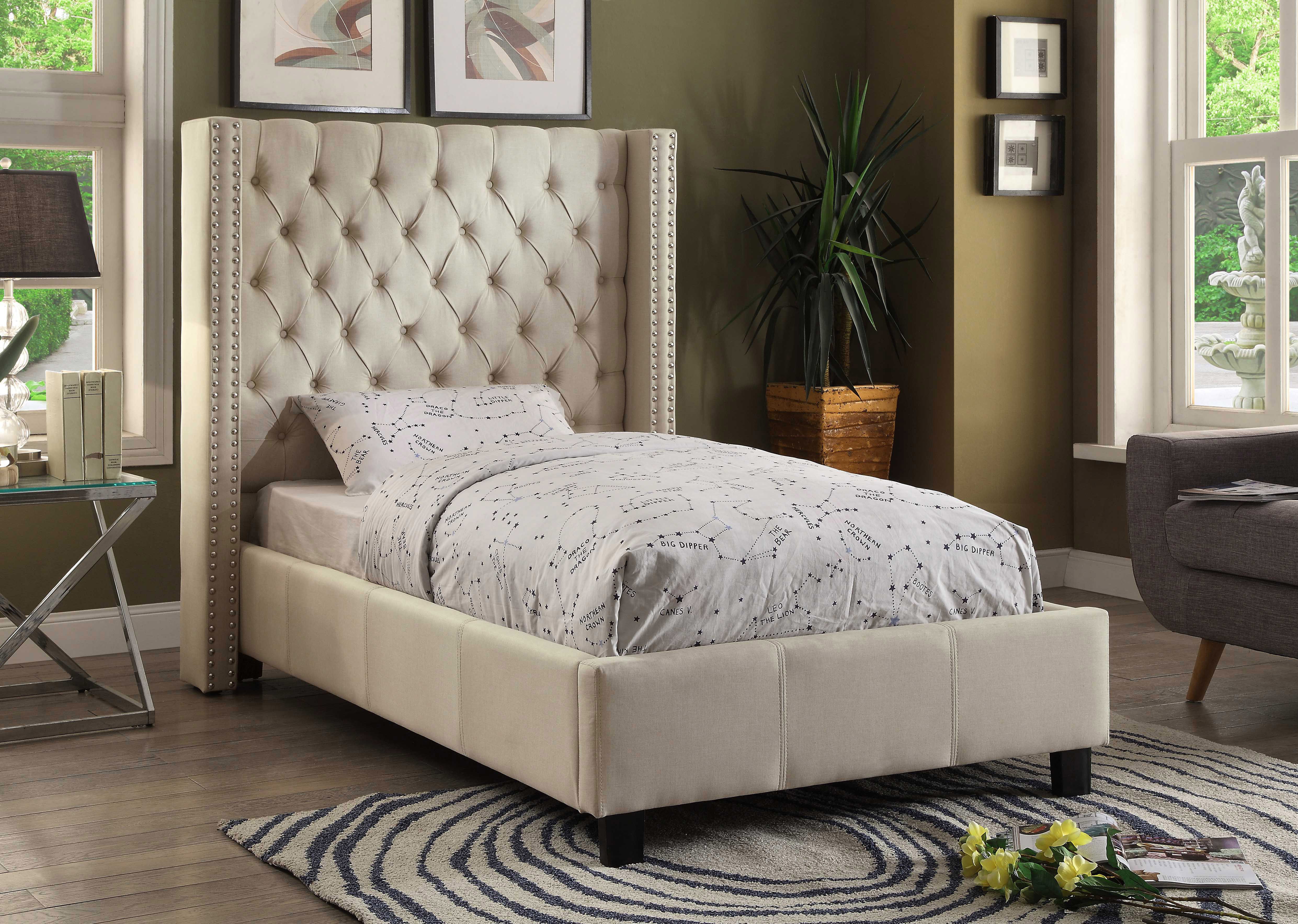 Ashton - Twin Bed - Beige