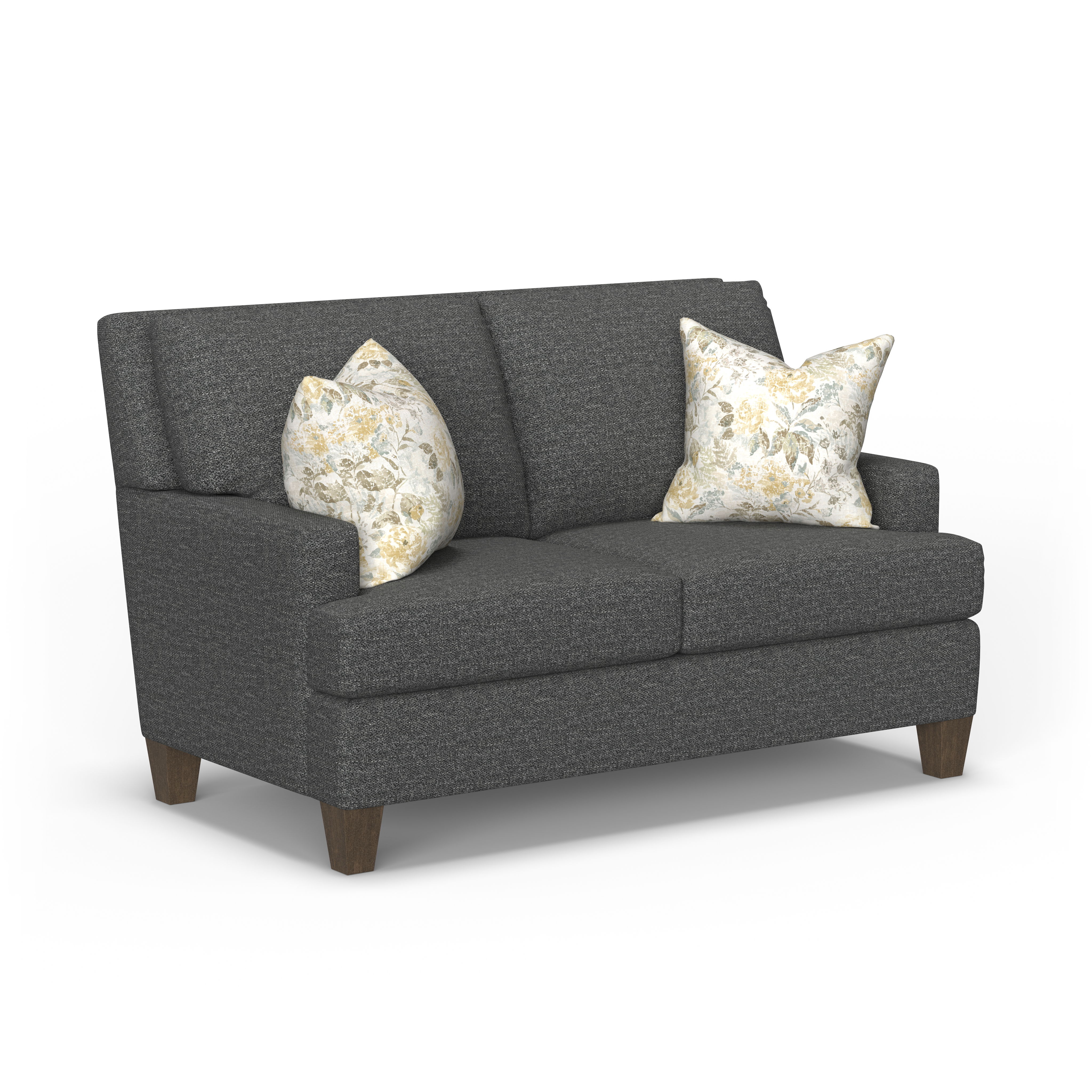 Lloyd - Fabric Loveseat, dark brown, view 3