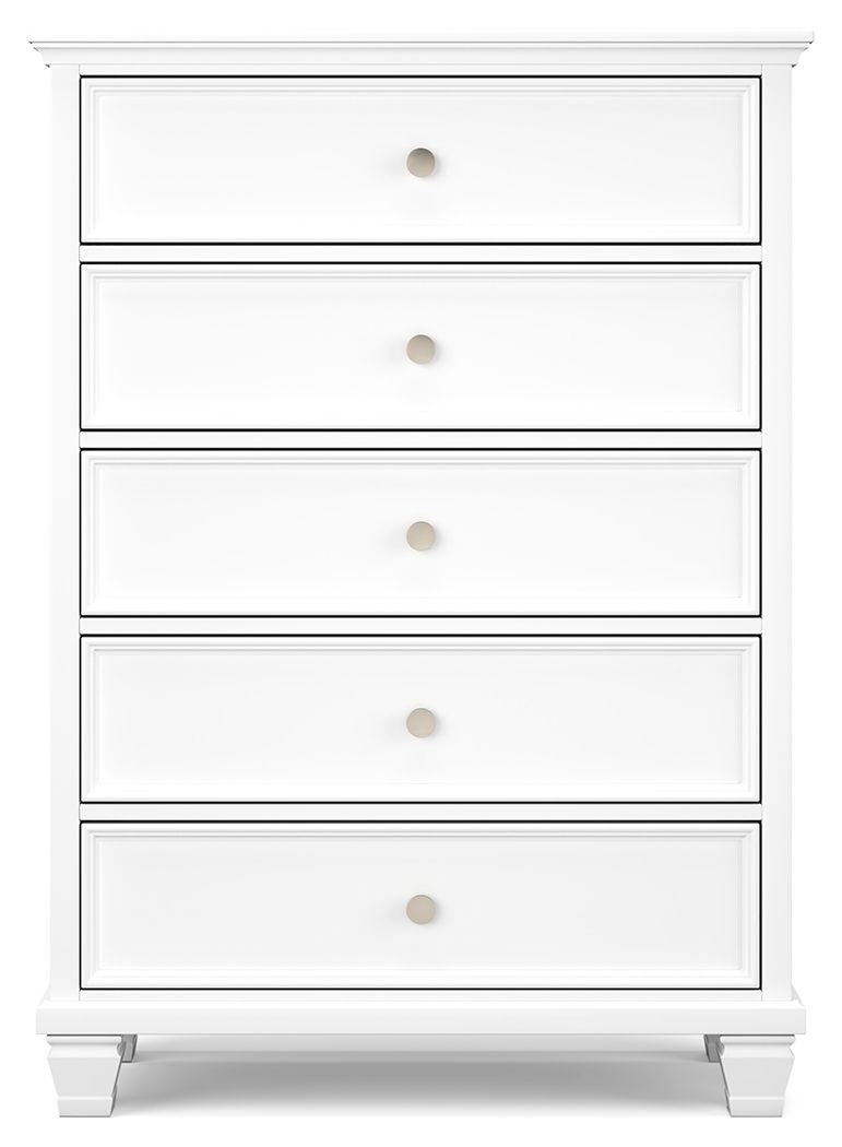 Ashley Furniture Fortman - Five Drawer Chest - White - Image 5