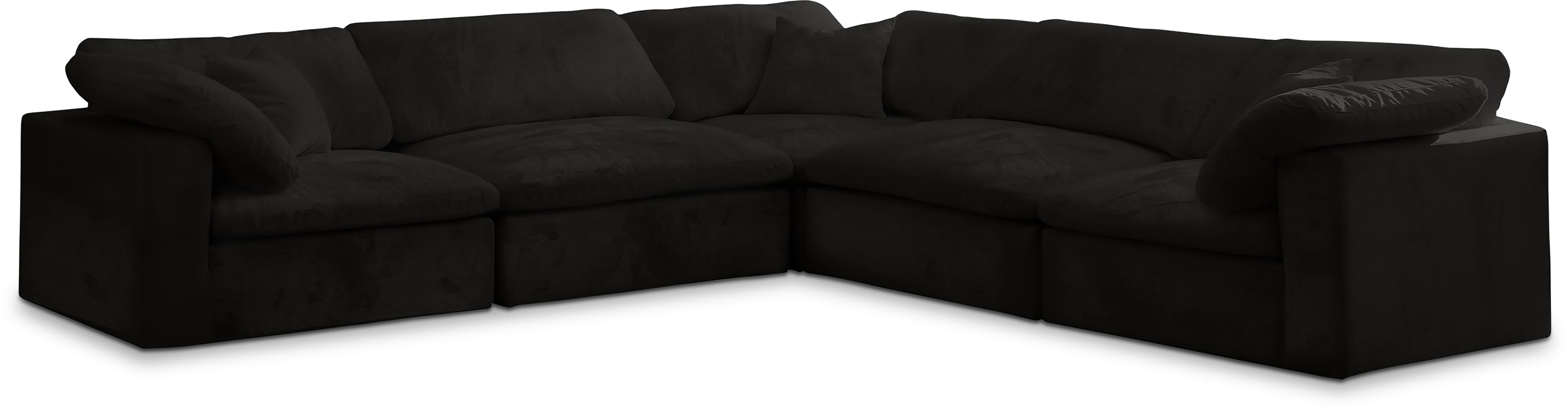 Cozy - 5 Piece Modular Corner Sectional - Black