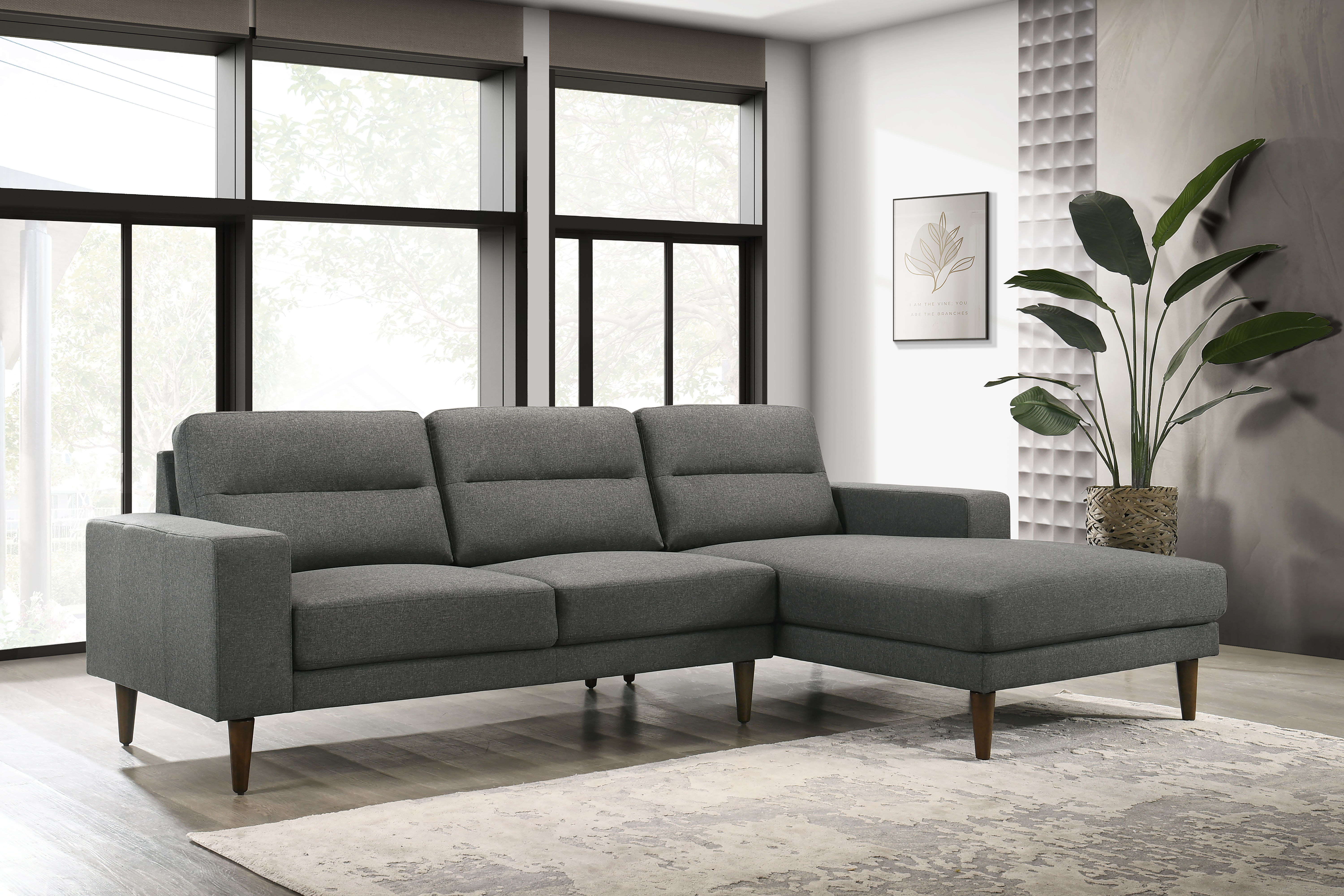 Vale - Chair - Gray, dark gray, view 8
