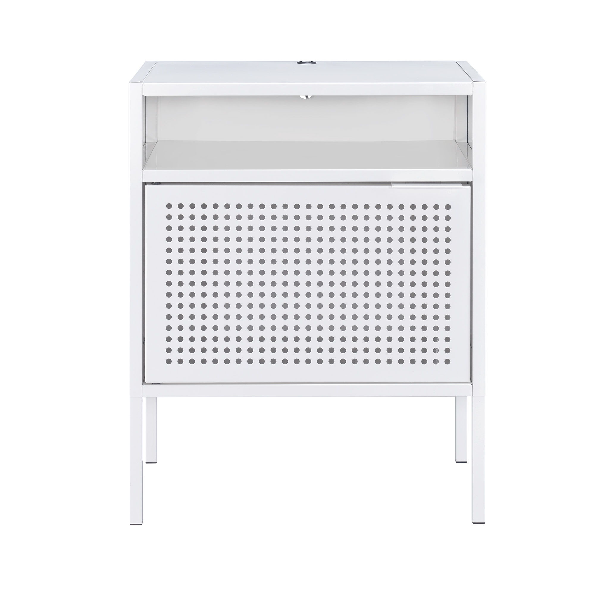 Ember - Nightstand With USB - White