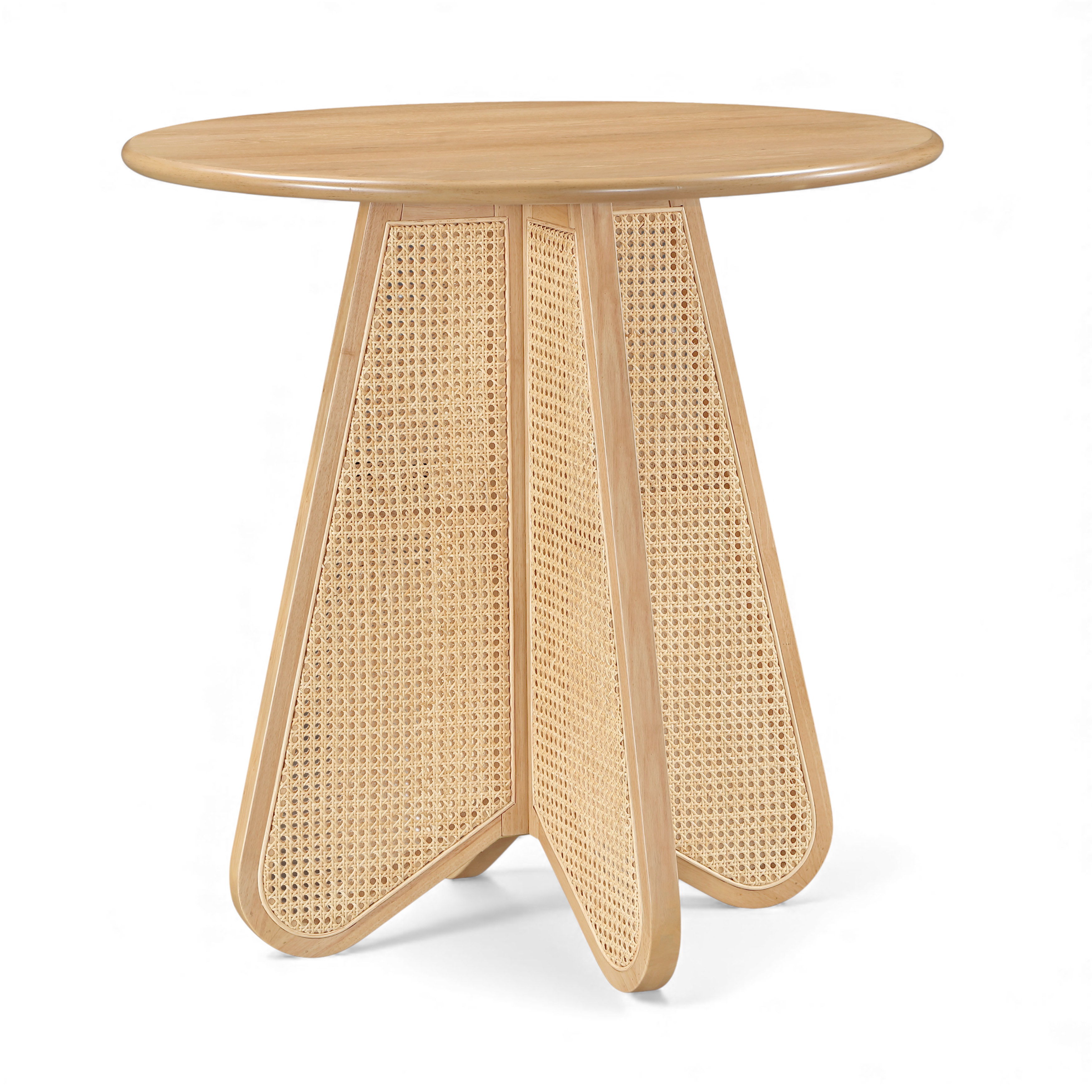 Butterfly - Solid Wood And Natural Cane Counter Height Table - Natural
