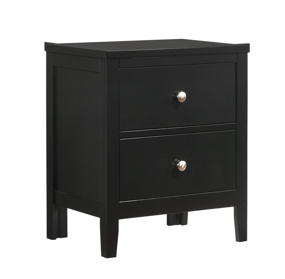 Carlton 2-Drawer Rectangular Nightstand Black Image