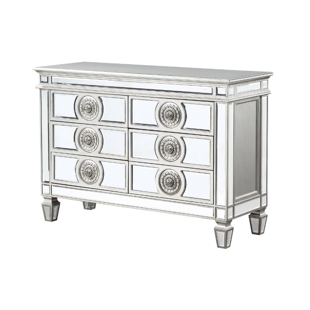 Varian - 34" Server - Mirrored & Antique Platinum, silver, view 3