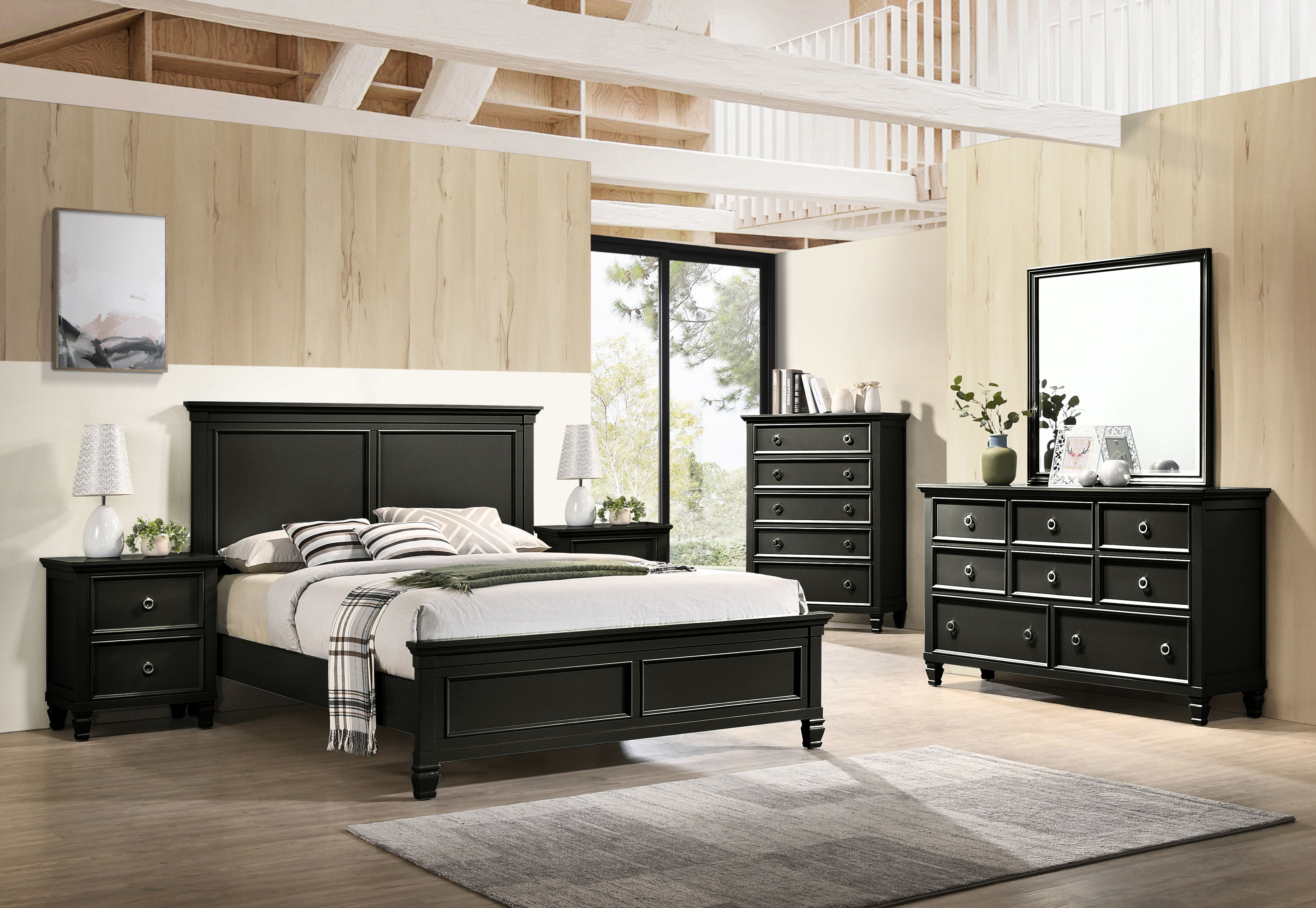 King · 6 Pc · Bed & Dresser & Mirror & Chest & 2 Nightstands
