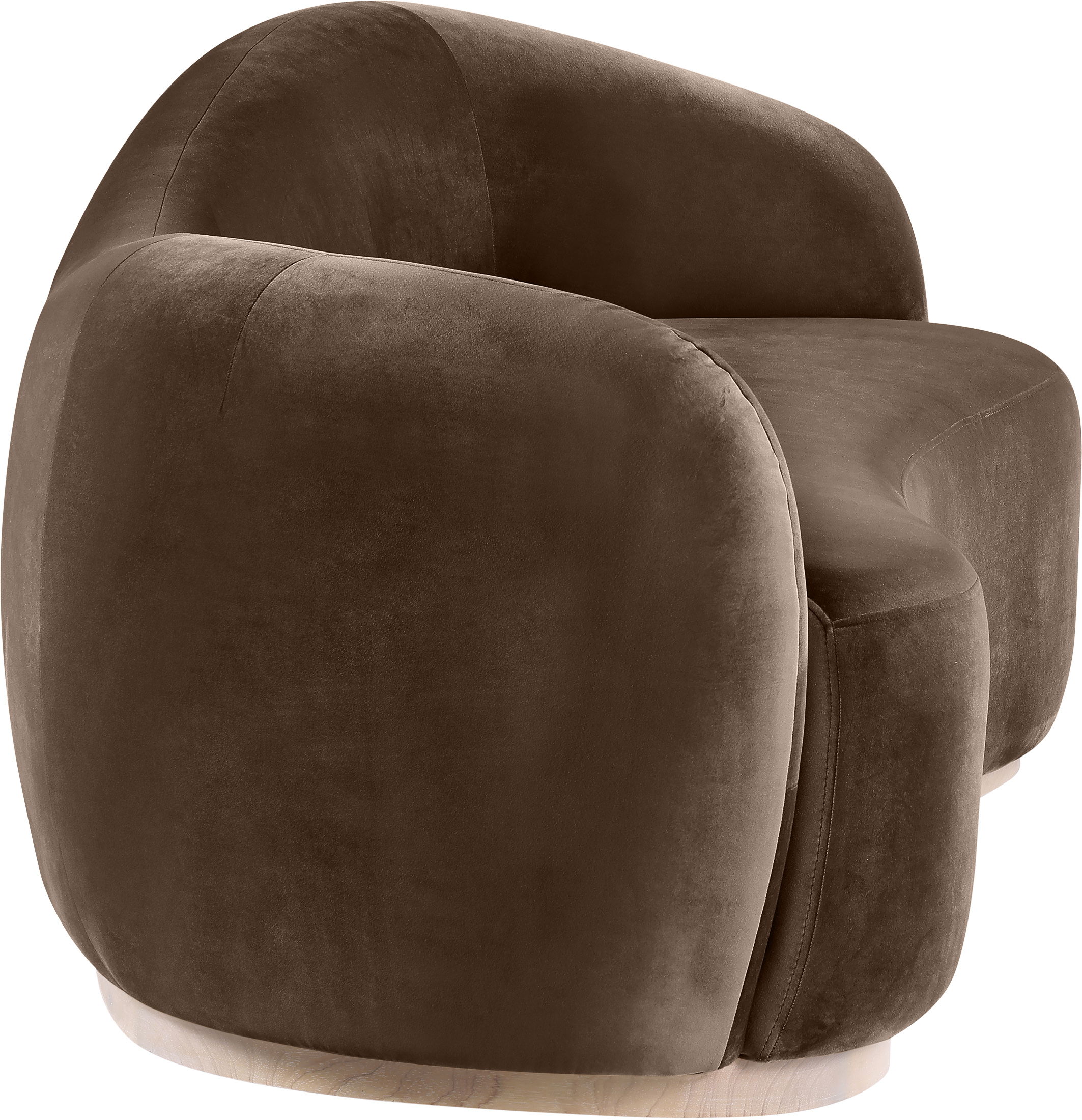 Gustavo - Velvet 92.5" Upholstered Sofa - Brown