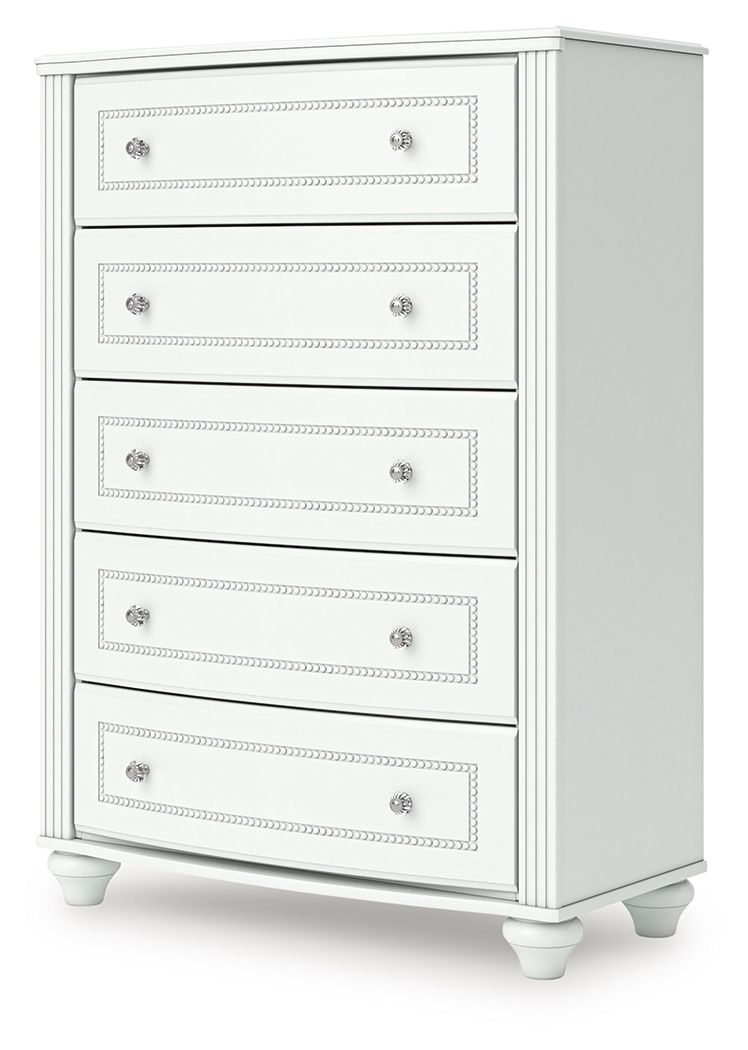 Ashley Furniture Kozlani - Five Drawer Chest - White - Image 5