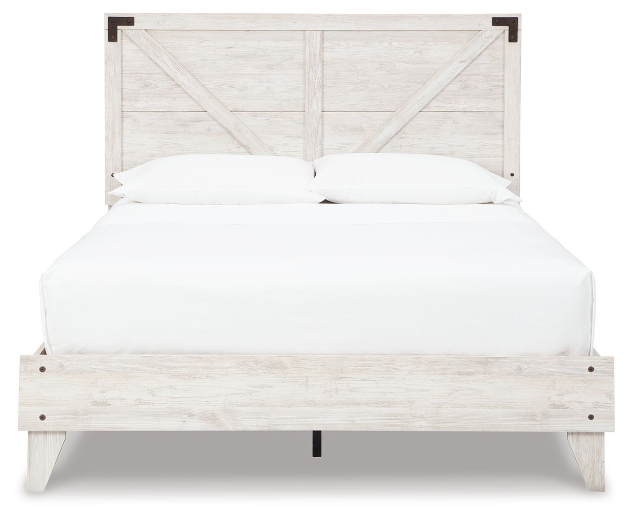 Shawburn - Queen Panel Platform Bed - Whitewash