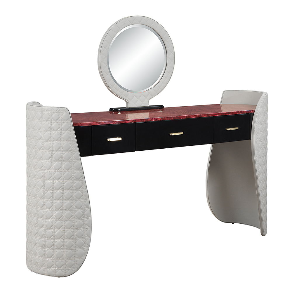 Jamonica - Vanity Desk - Gray & Dark Brown, gray, view 7