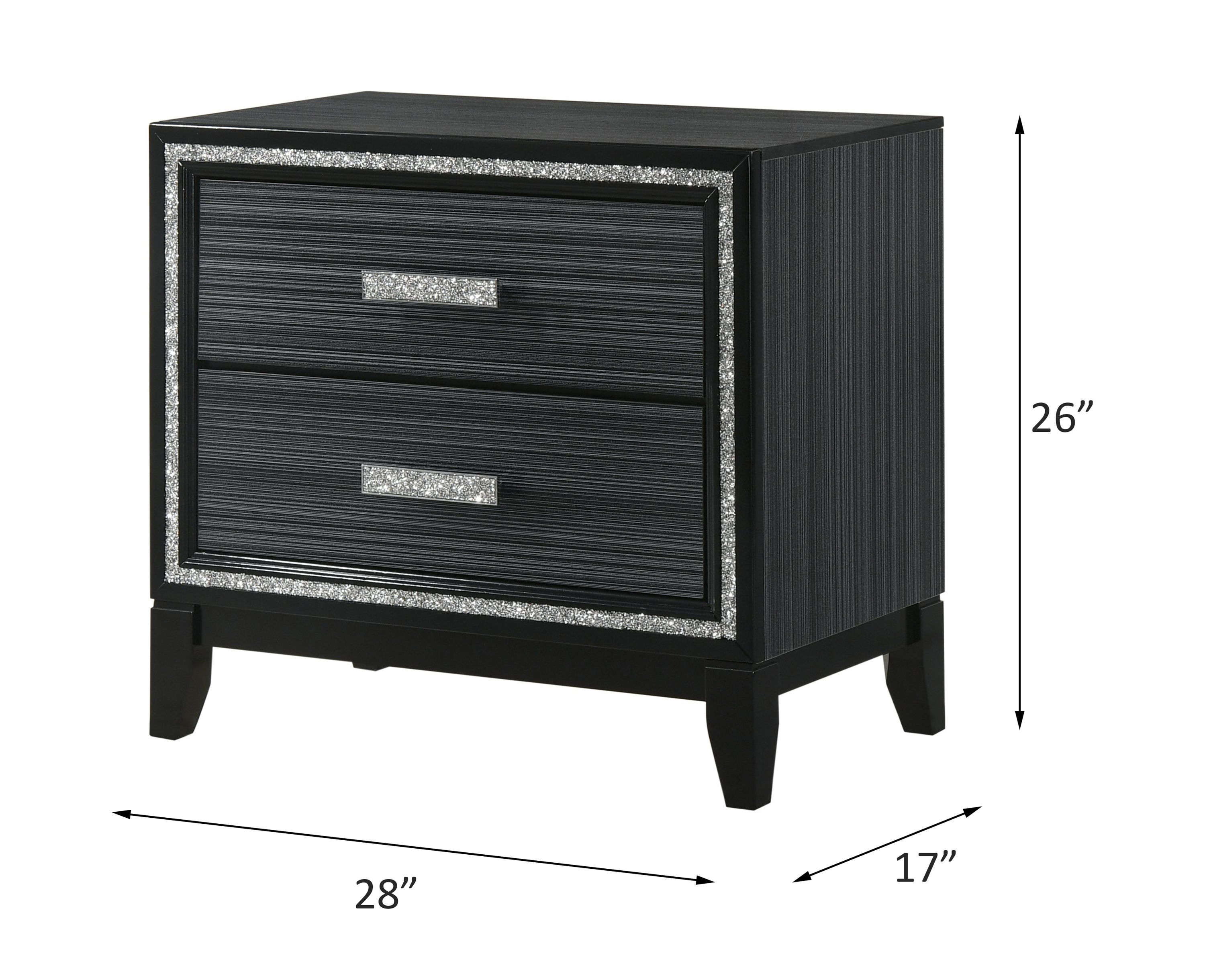 Haiden - Nightstand - Weathered Black, black, view 5