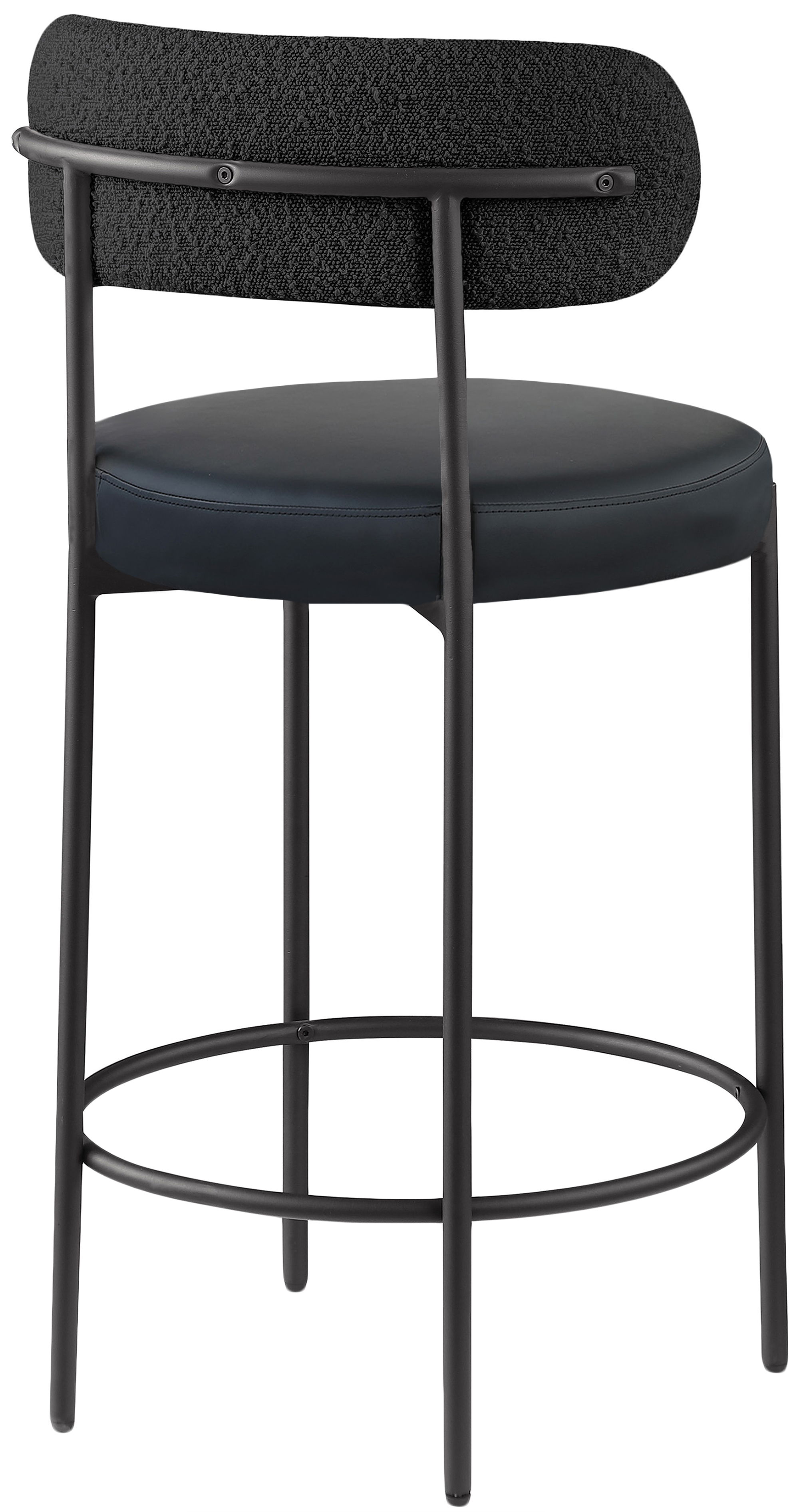 Beacon - Faux Leather Stool (Set of 2) - Black