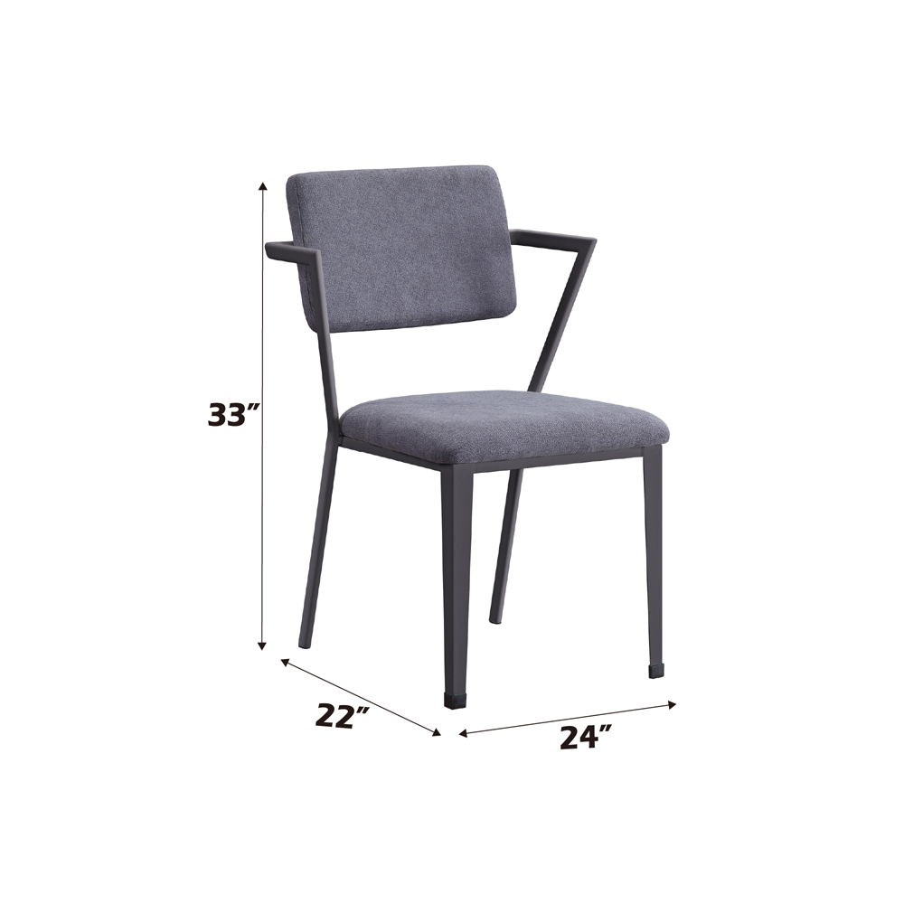 Cargo - Office Chair - Gray Fabric & Gunmetal, dark gray, view 8