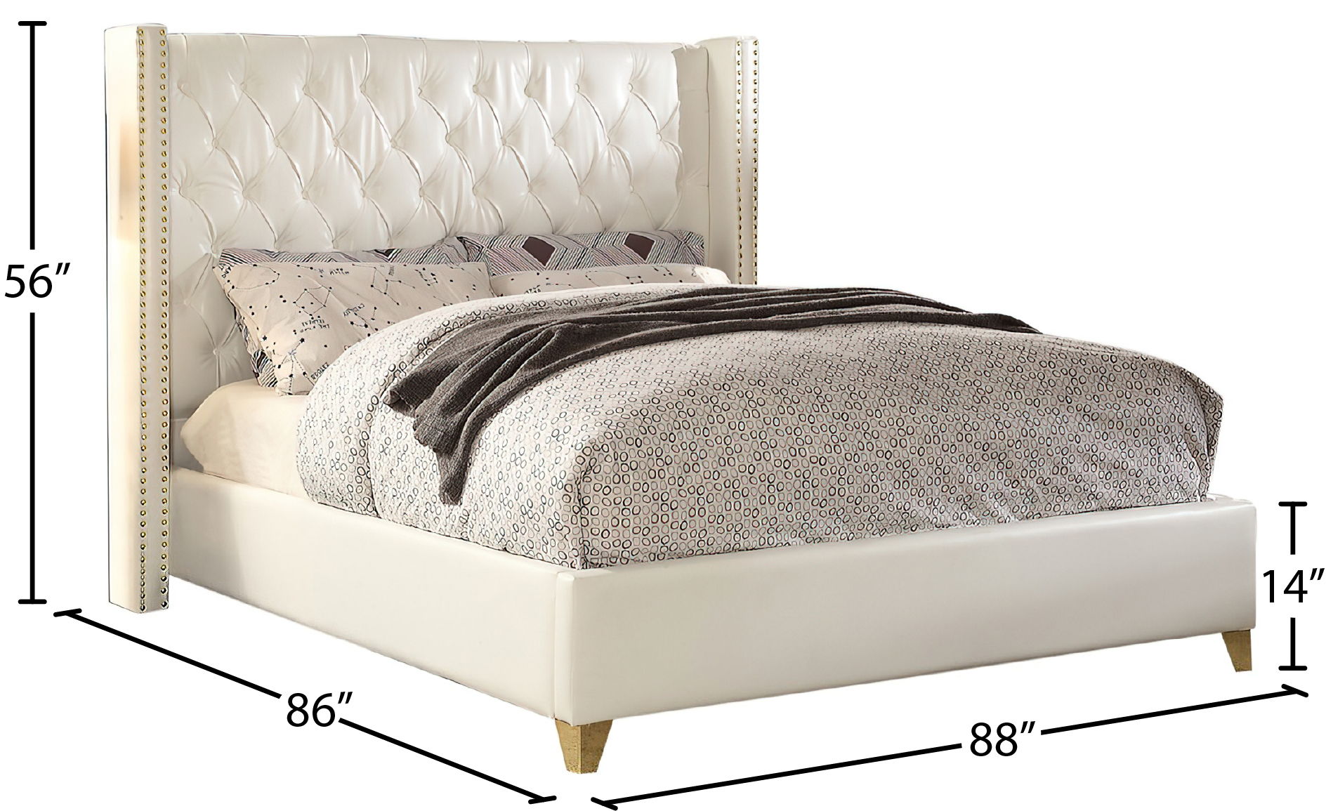 Soho - King Bed - White