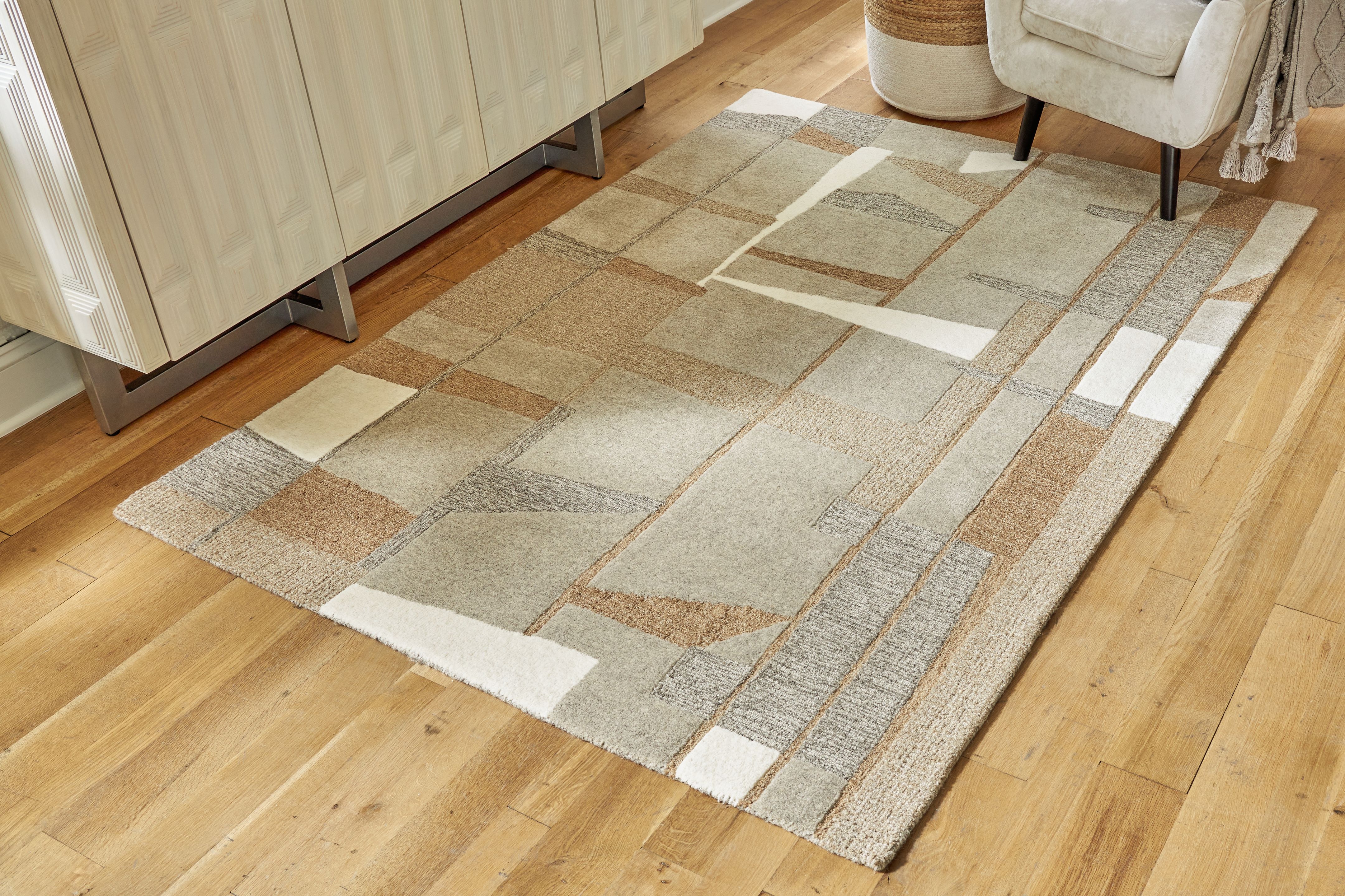 Abbotton - 5' x 7' Rug - Taupe / Gray / Caramel