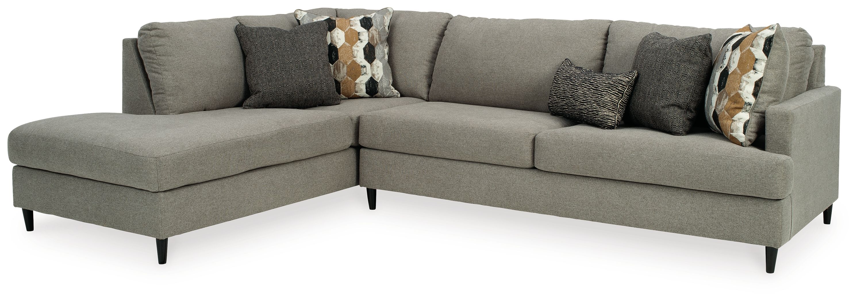 Santasia – Left Arm Facing Corner Chaise 2 Pc Sectional – Granite