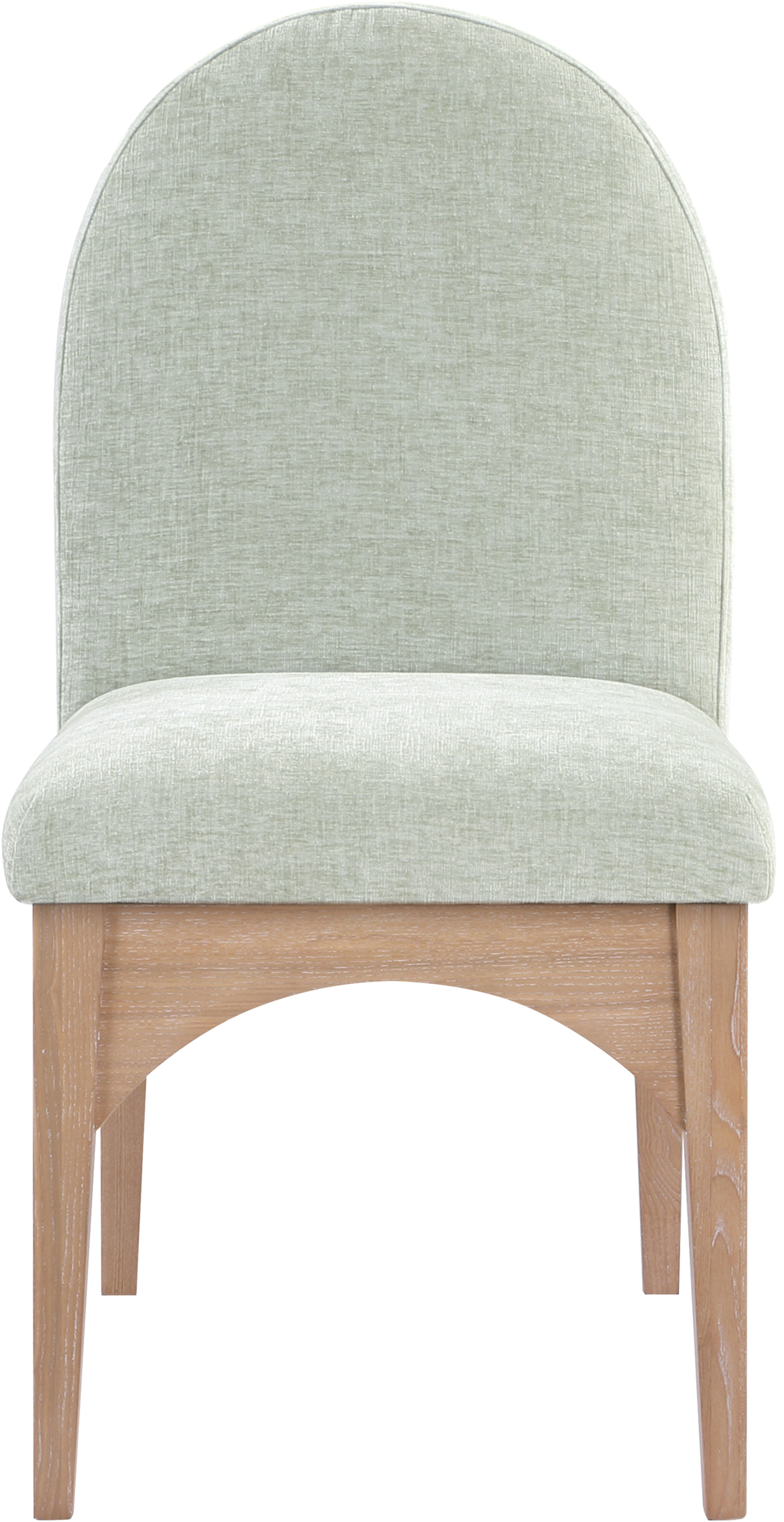 Waldorf - Chenille Dining Side Chair With Natural Legs - Mint