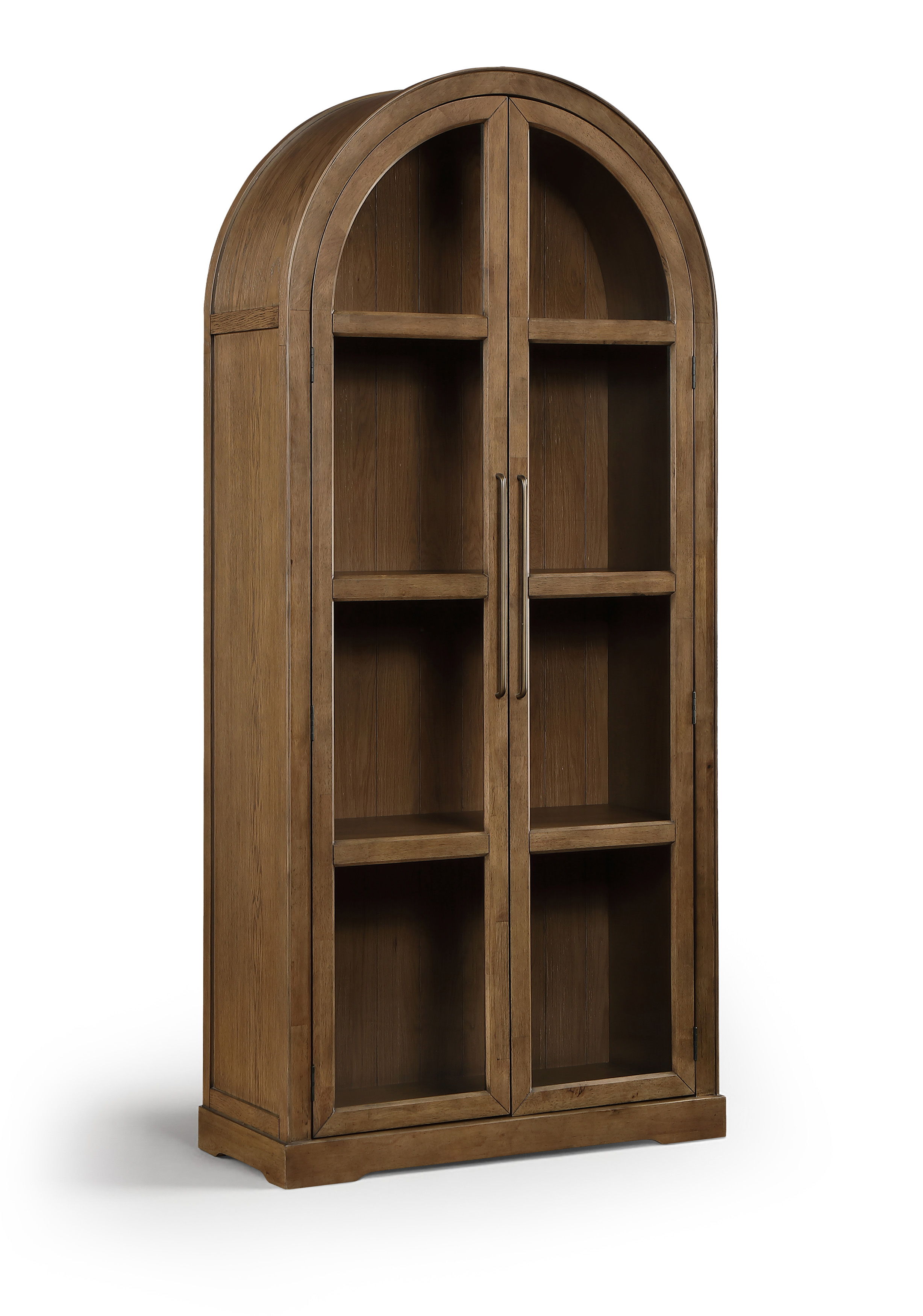 Corva - Solid Wood, Oak Veneer And Stainless Steel Storage Cabinet - Brown