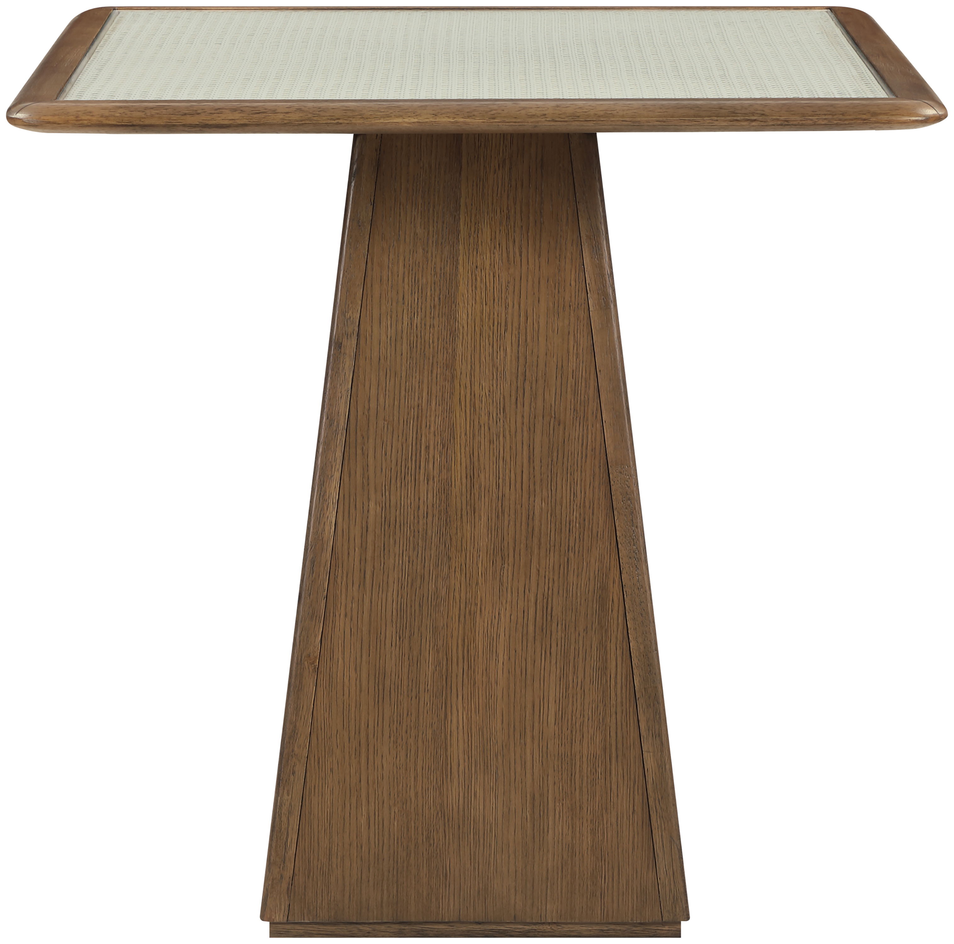 Atrium - Glass Top And Wood Base Counter Height Table - Brown