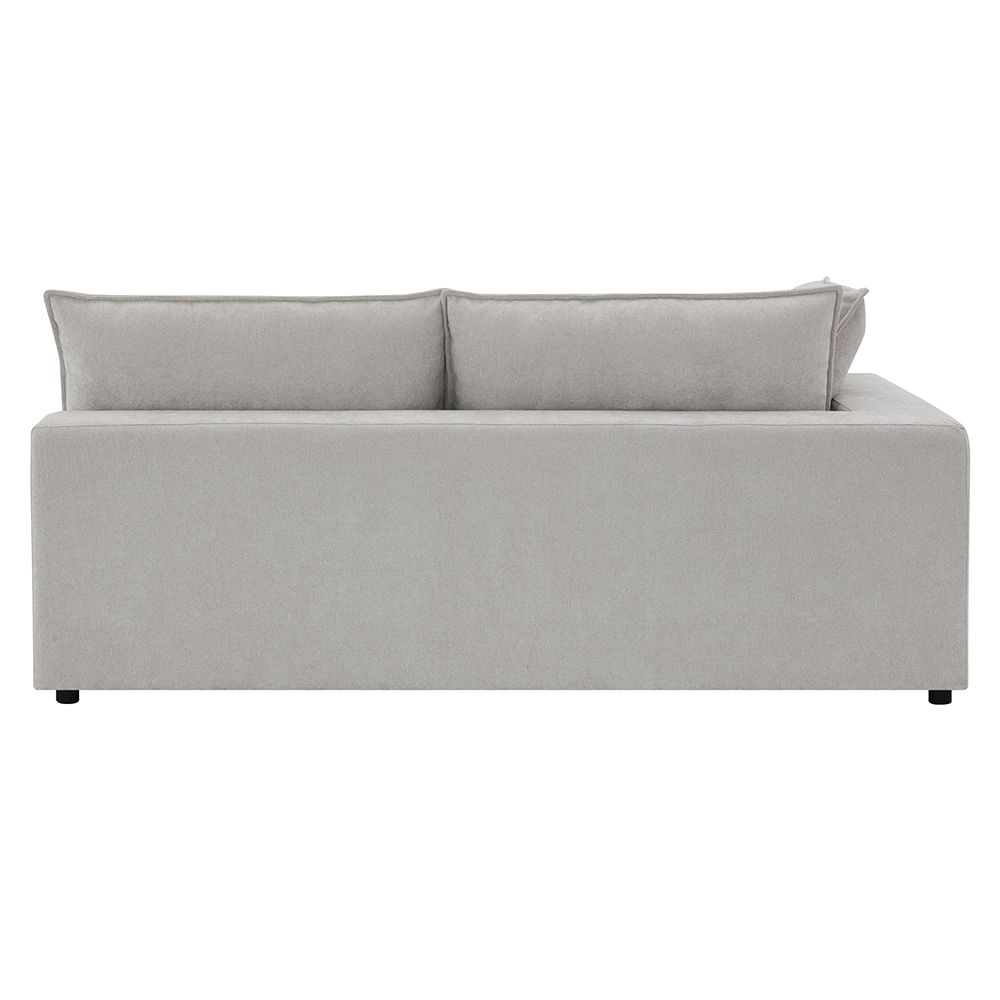 Marisa - Modular Left Facing Loveseat With 2 Pillows - Beige Boucle, beige, view 3