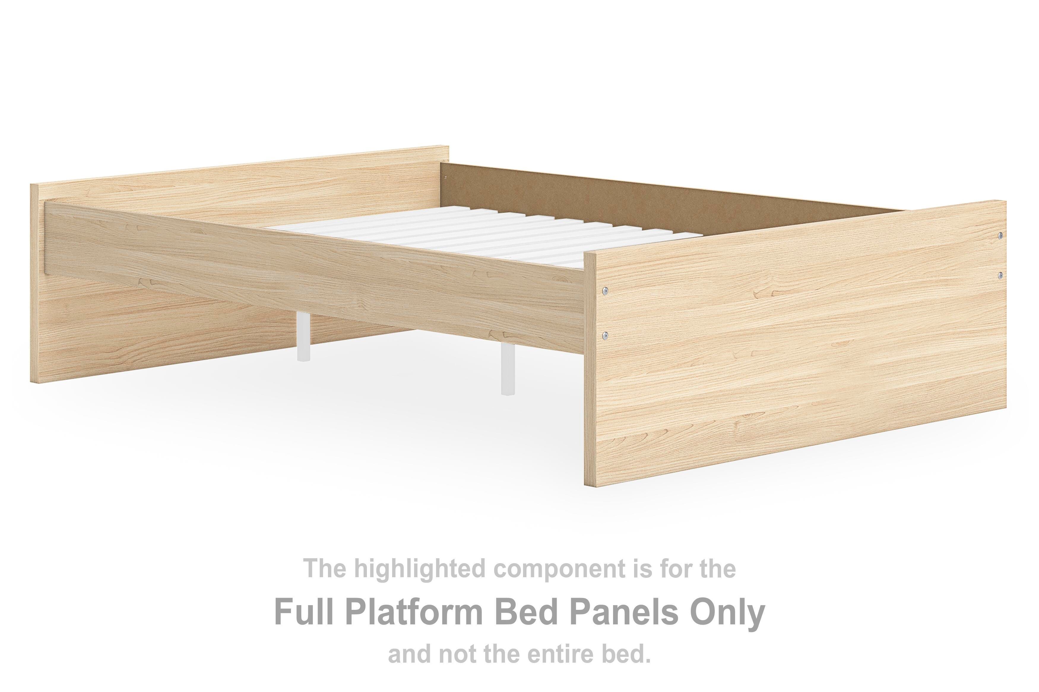 Onita – Full Platform Bed Panels – Natural