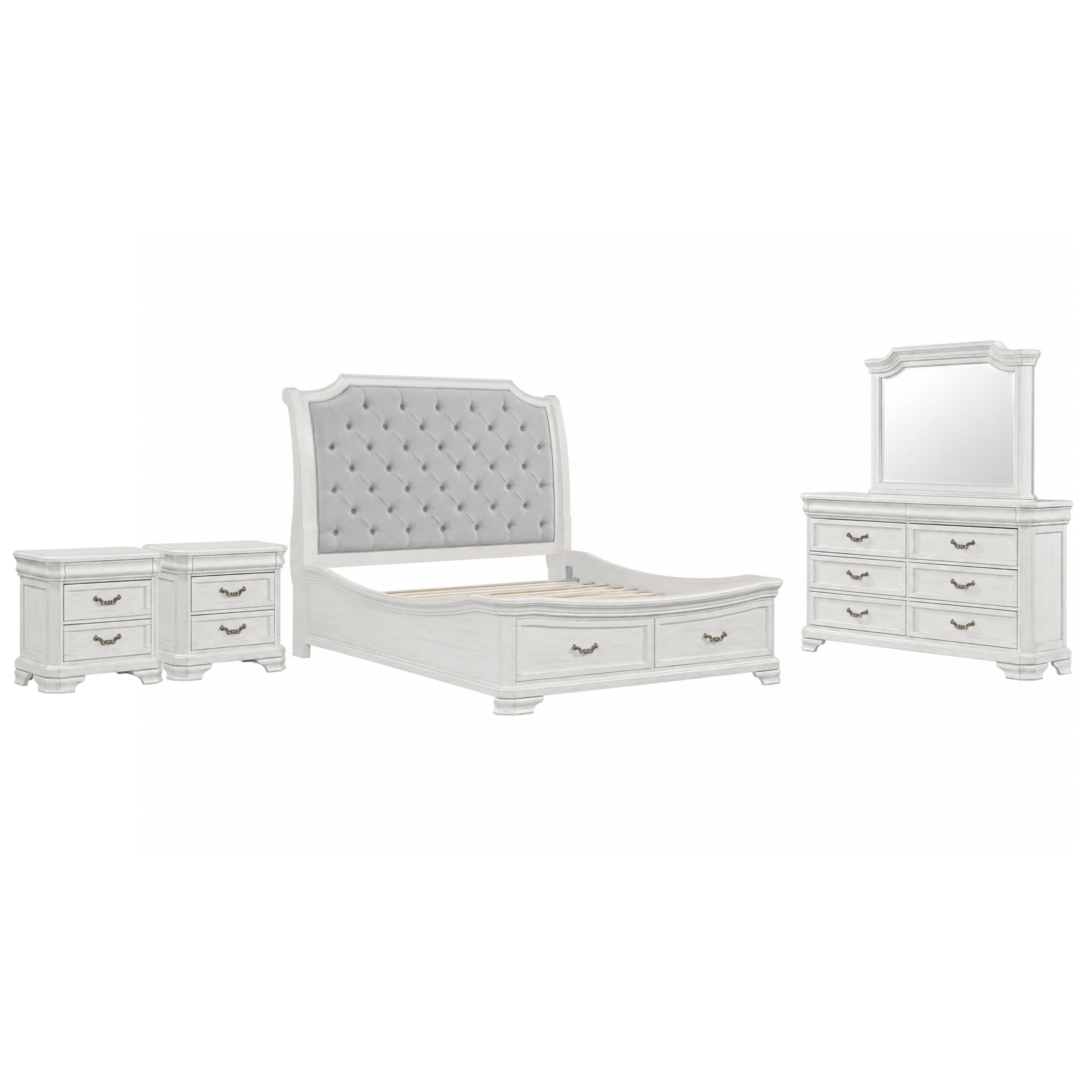 Eastern King · 5 Pc · Bed, Dresser, Mirror, 2 Nightstands